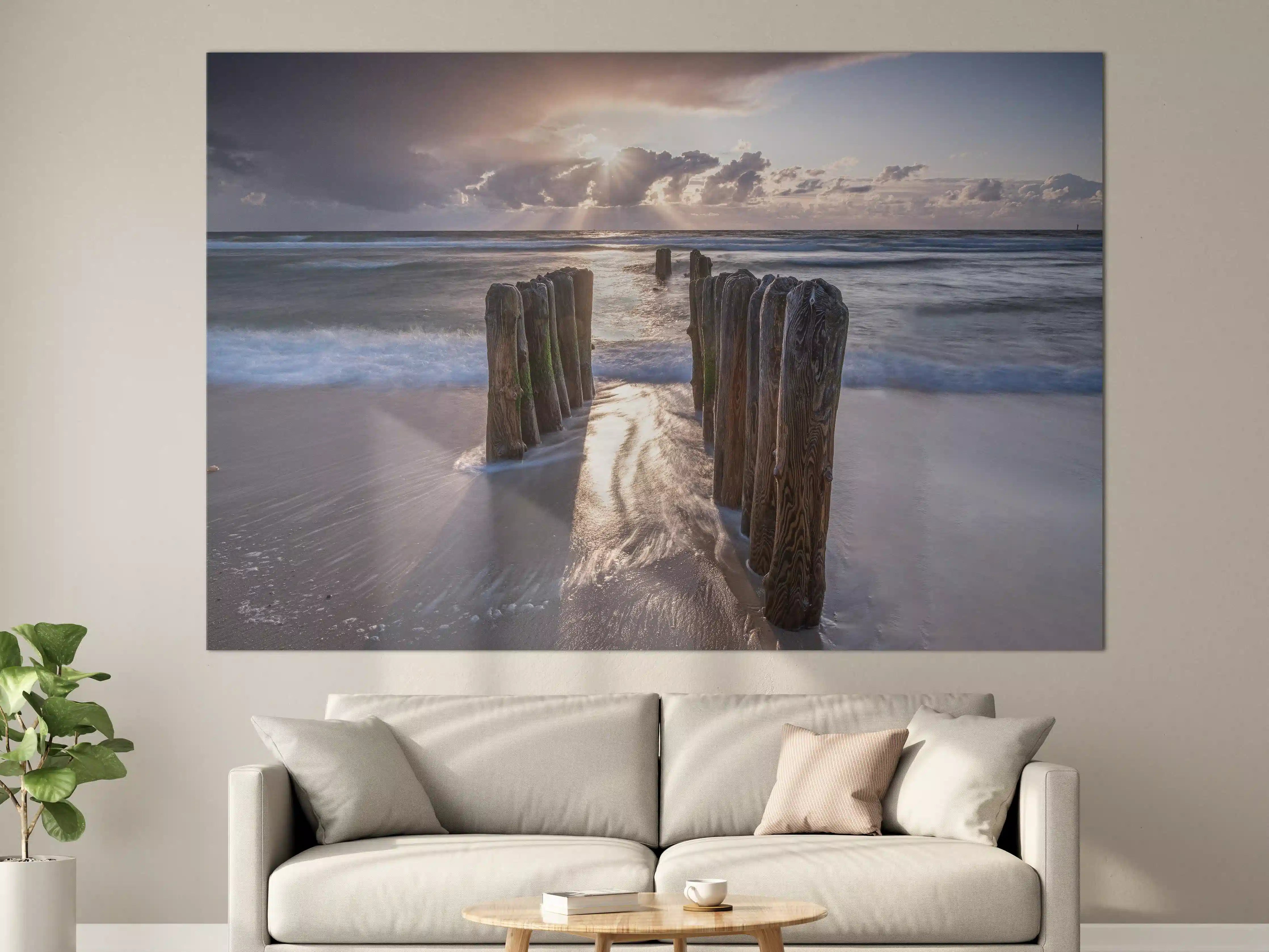 Große Wandbilder - Wunderschöne Buhnen auf Sylt