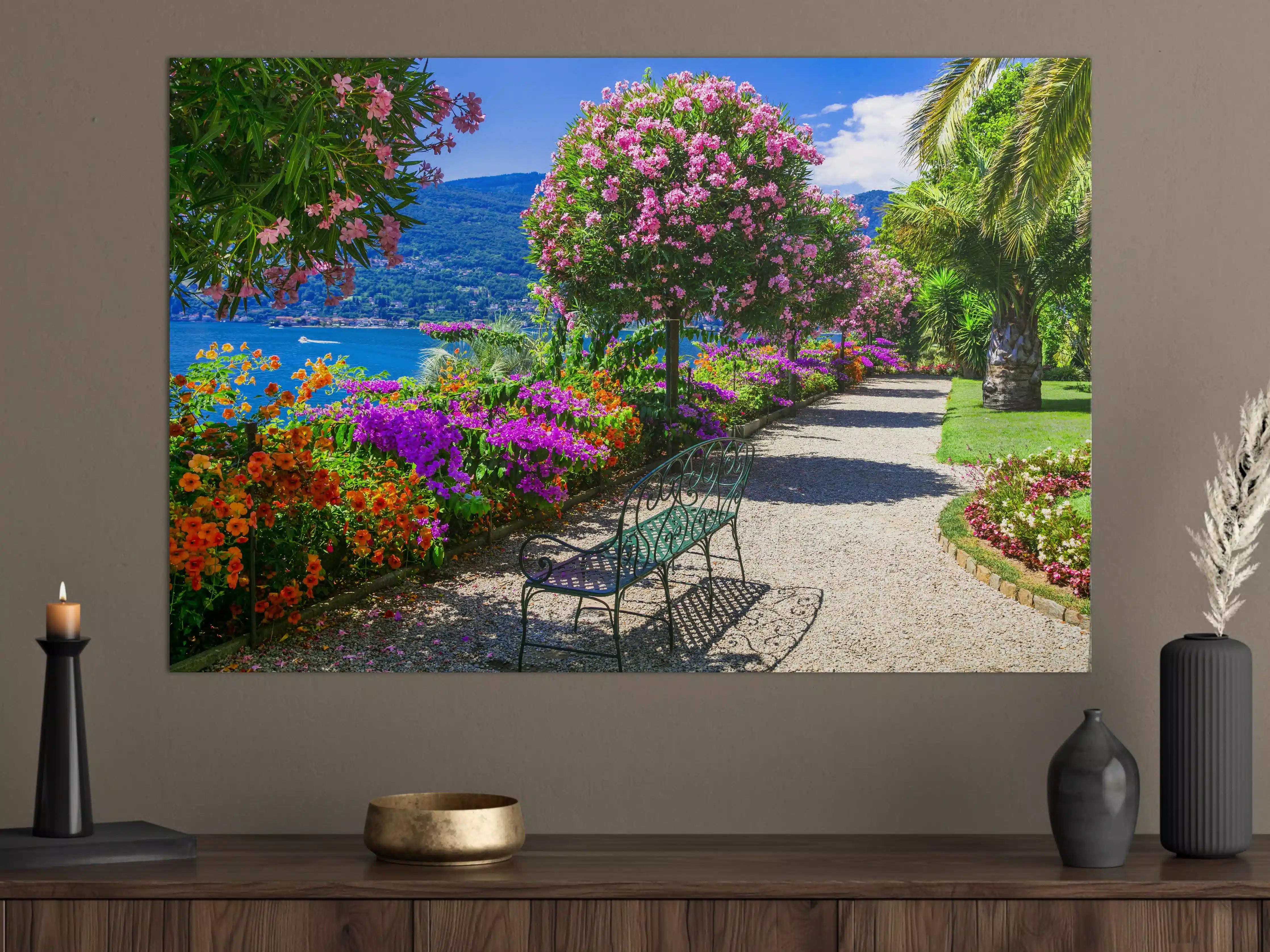 Große Wandbilder - Wunderschöner Garten in Lago Maggiore