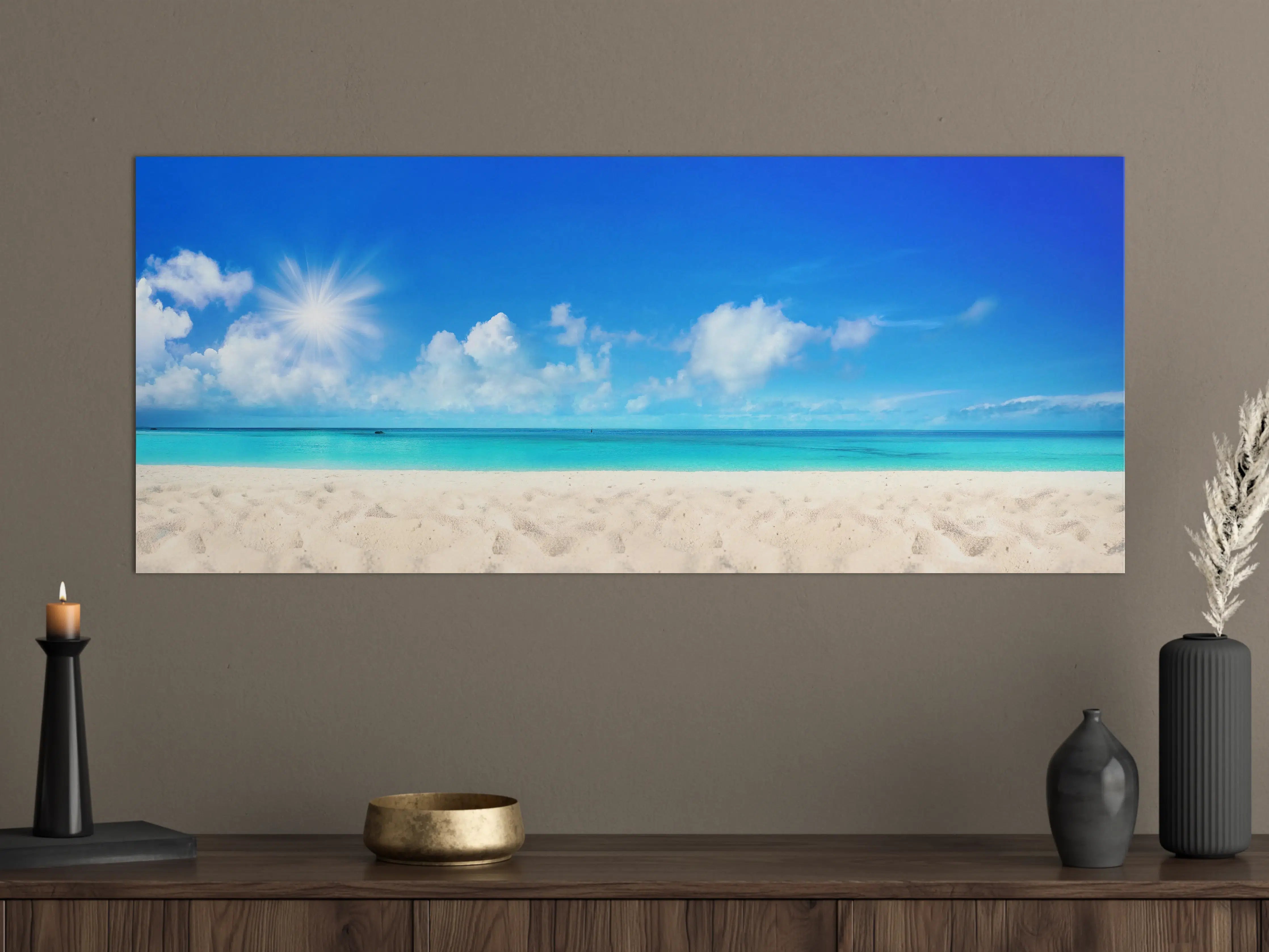 Große Wandbilder - Wunderschöner Strand mit hellem Sand