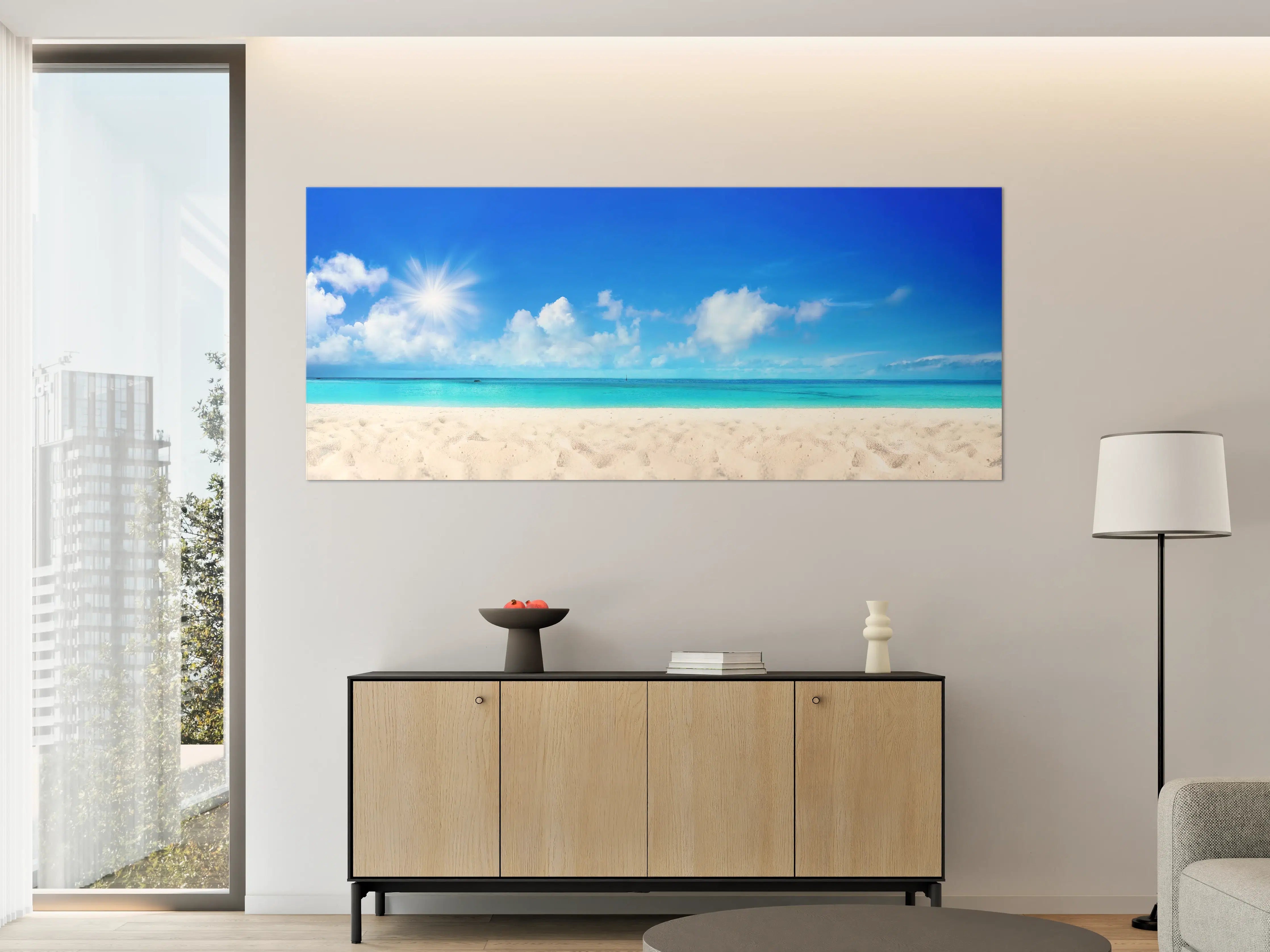 Große Wandbilder - Wunderschöner Strand mit hellem Sand