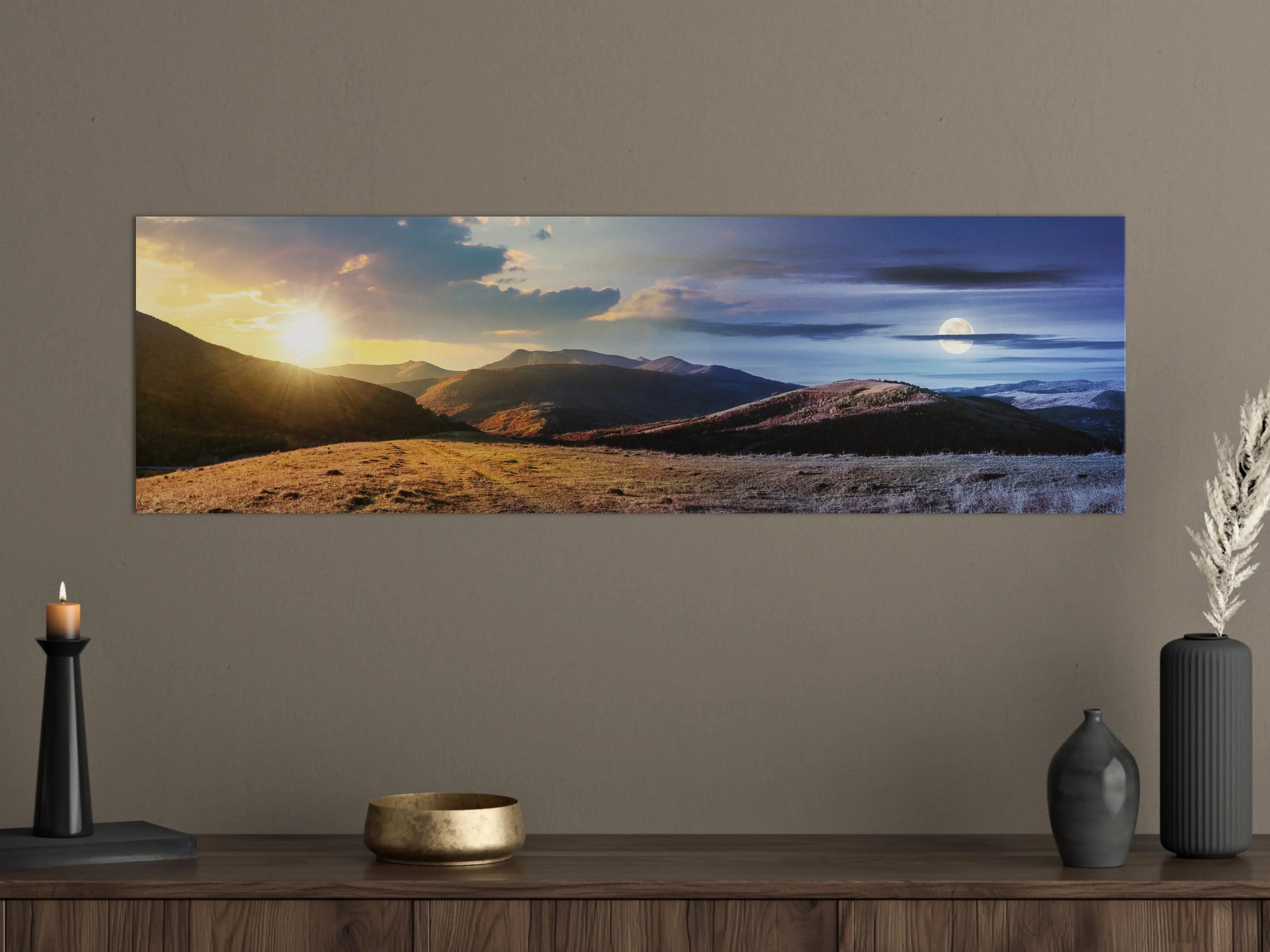 Große Wandbilder - Wunderschönes Panorama eines Bergkamms