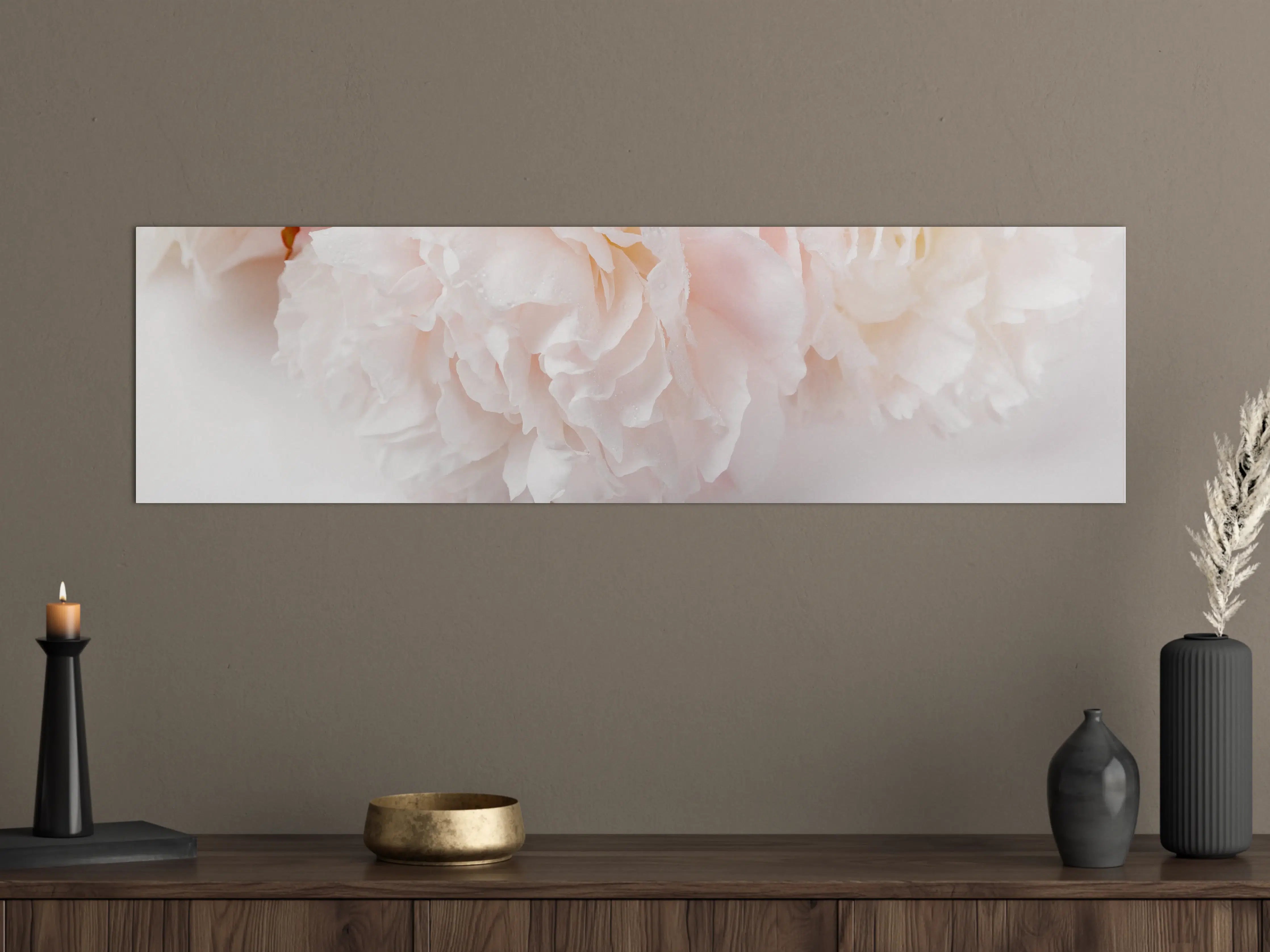 Große Wandbilder - Zarte Blumen mit sanften Farbtönen