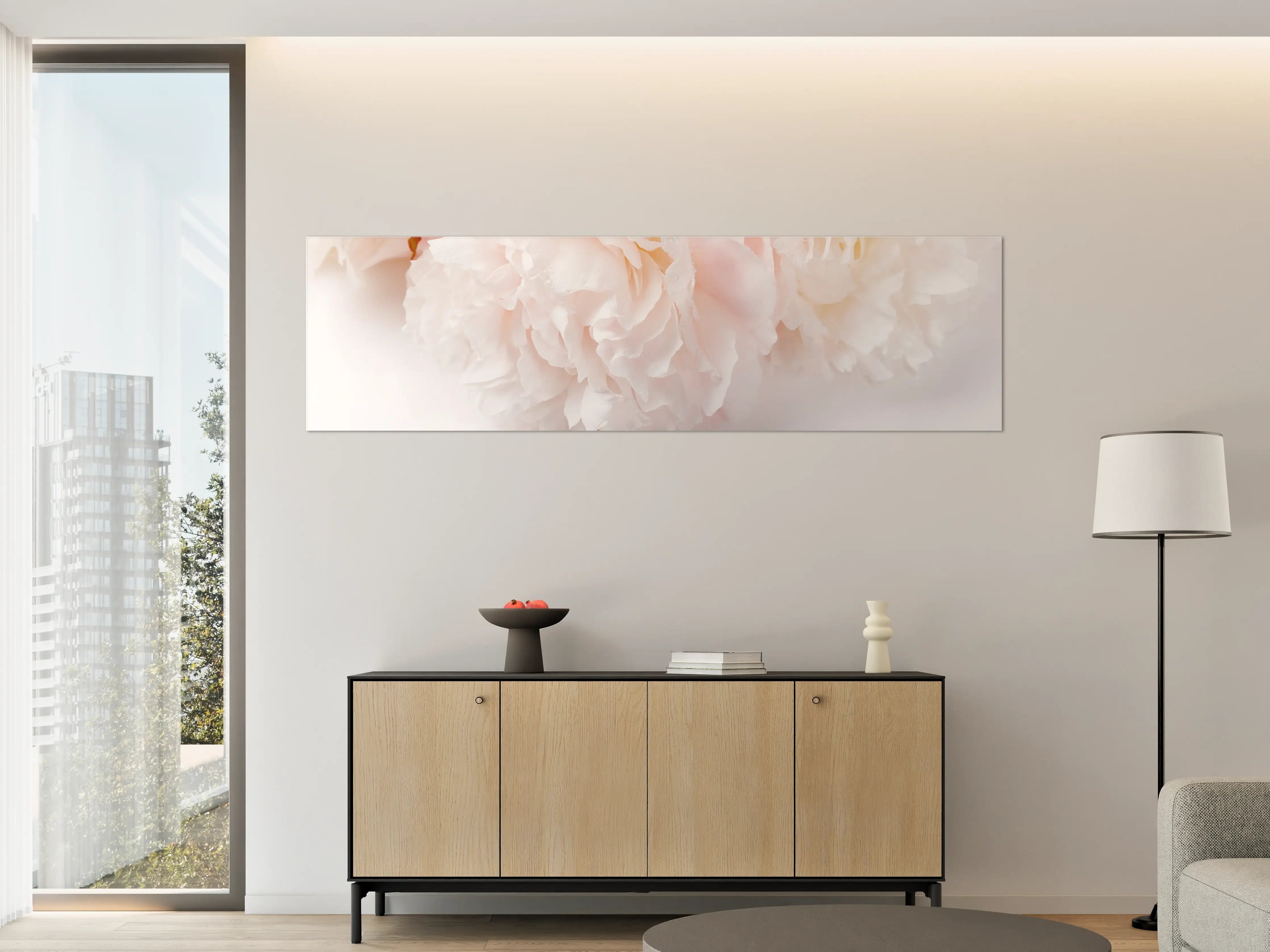 Große Wandbilder - Zarte Blumen mit sanften Farbtönen