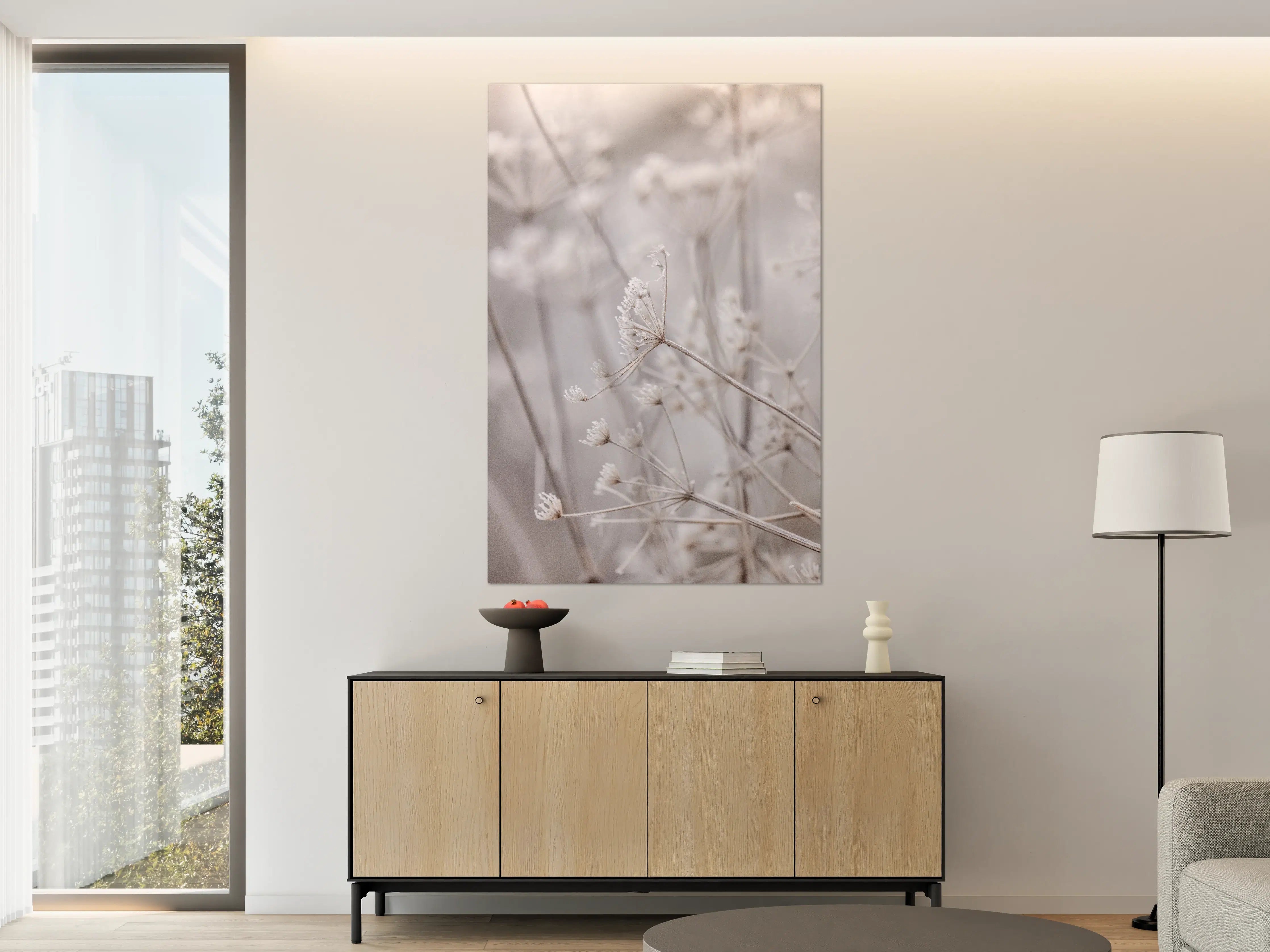 Große Wandbilder - Zarte Getreideähren im Winterlicht