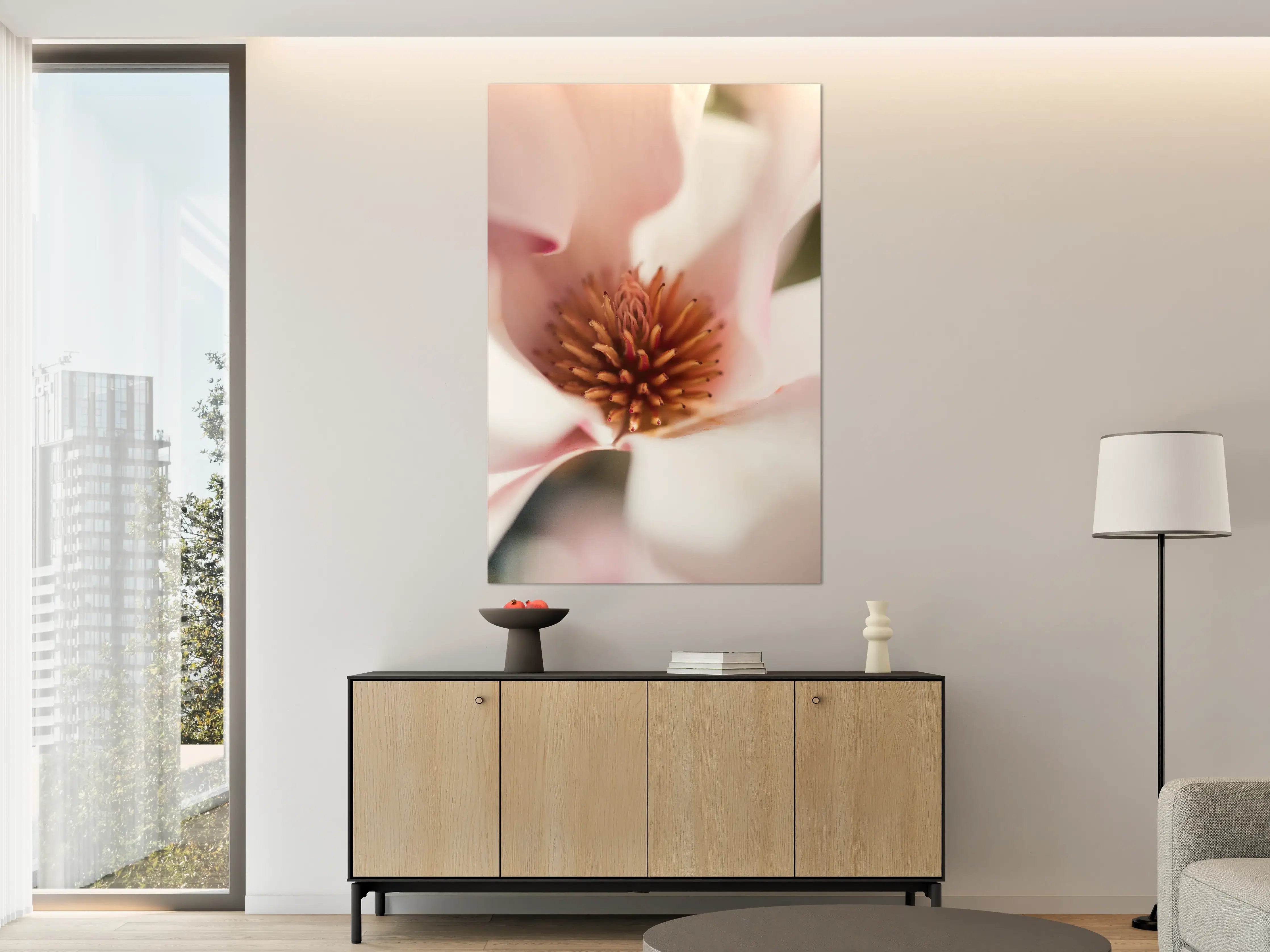 Große Wandbilder - Zarte Magnolia in Nahaufnahme