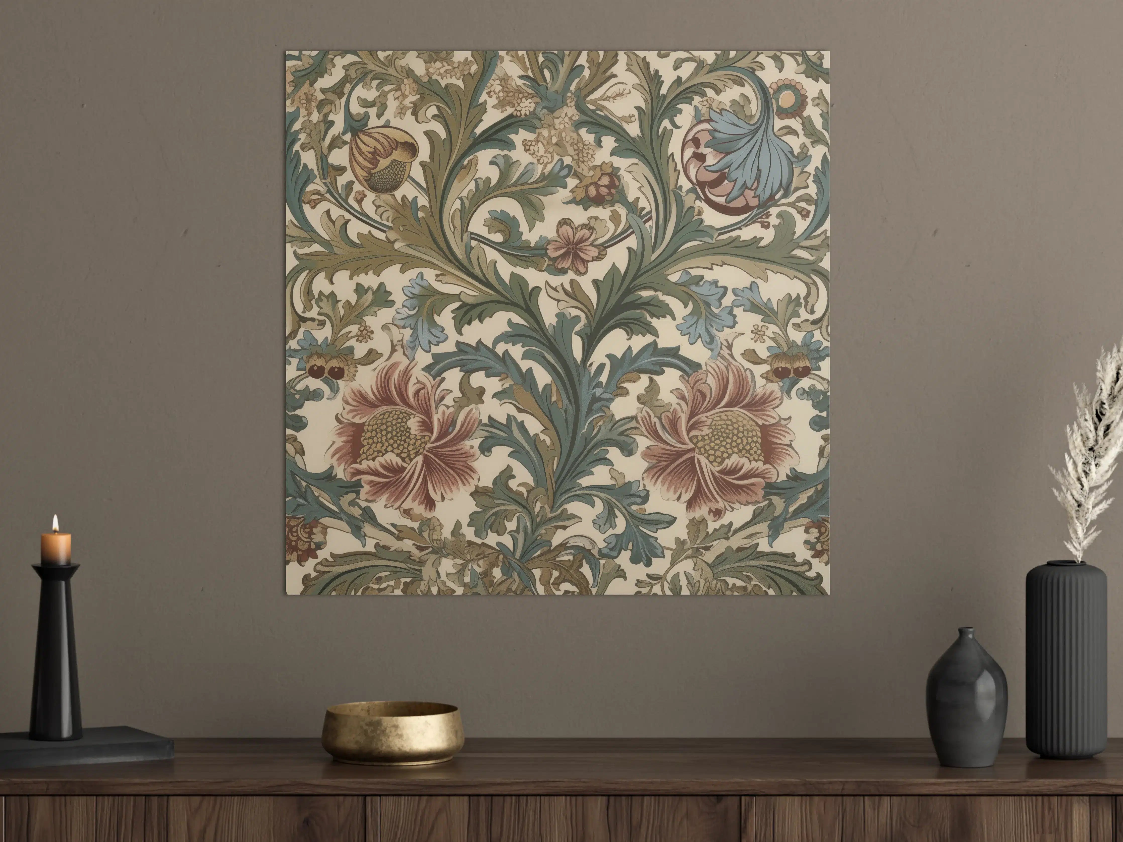 Große Wandbilder - Zarte Pastellblumen mit Grautönen