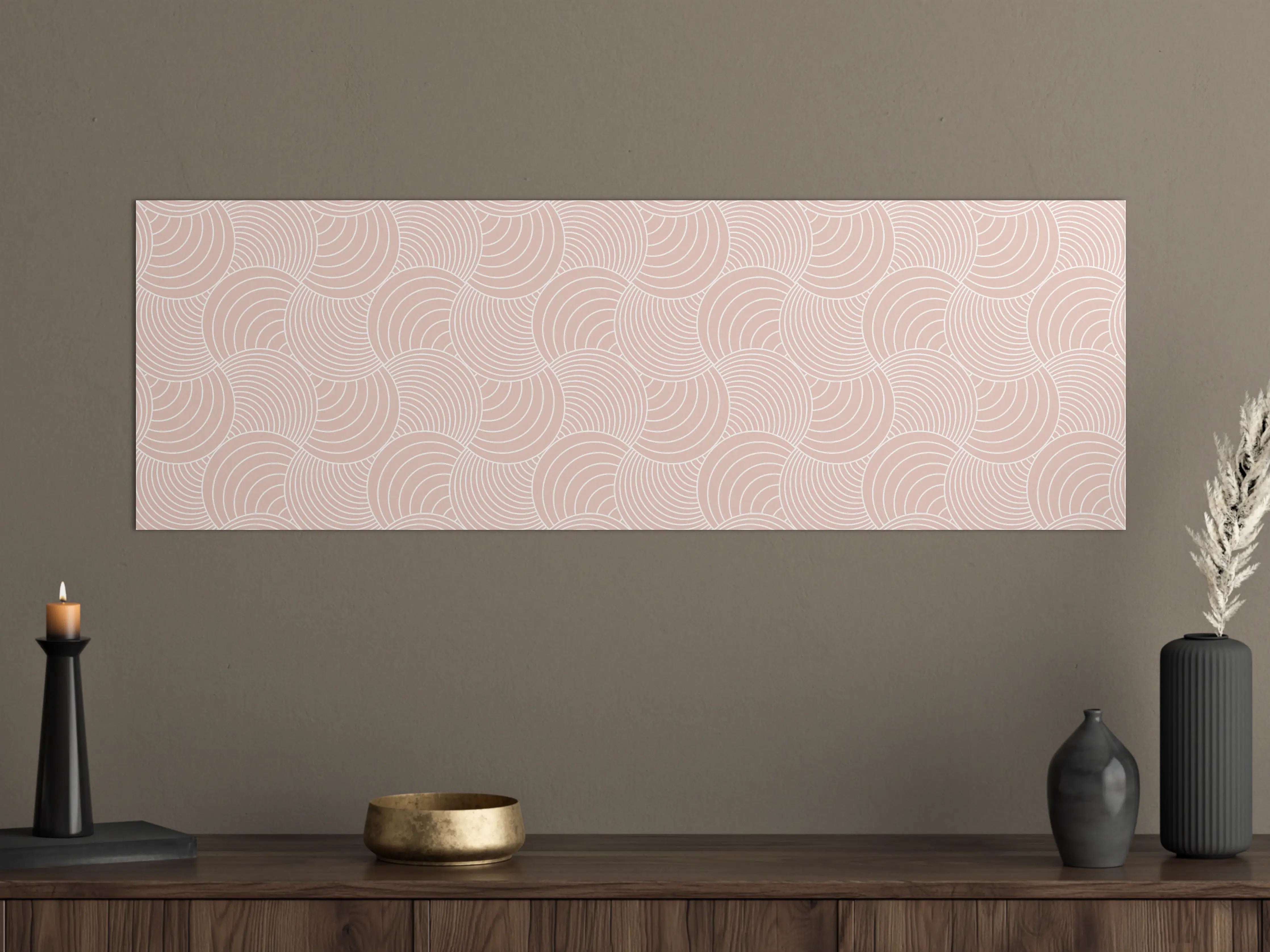 Große Wandbilder - Zarte Pink-Graue geometrische Muster