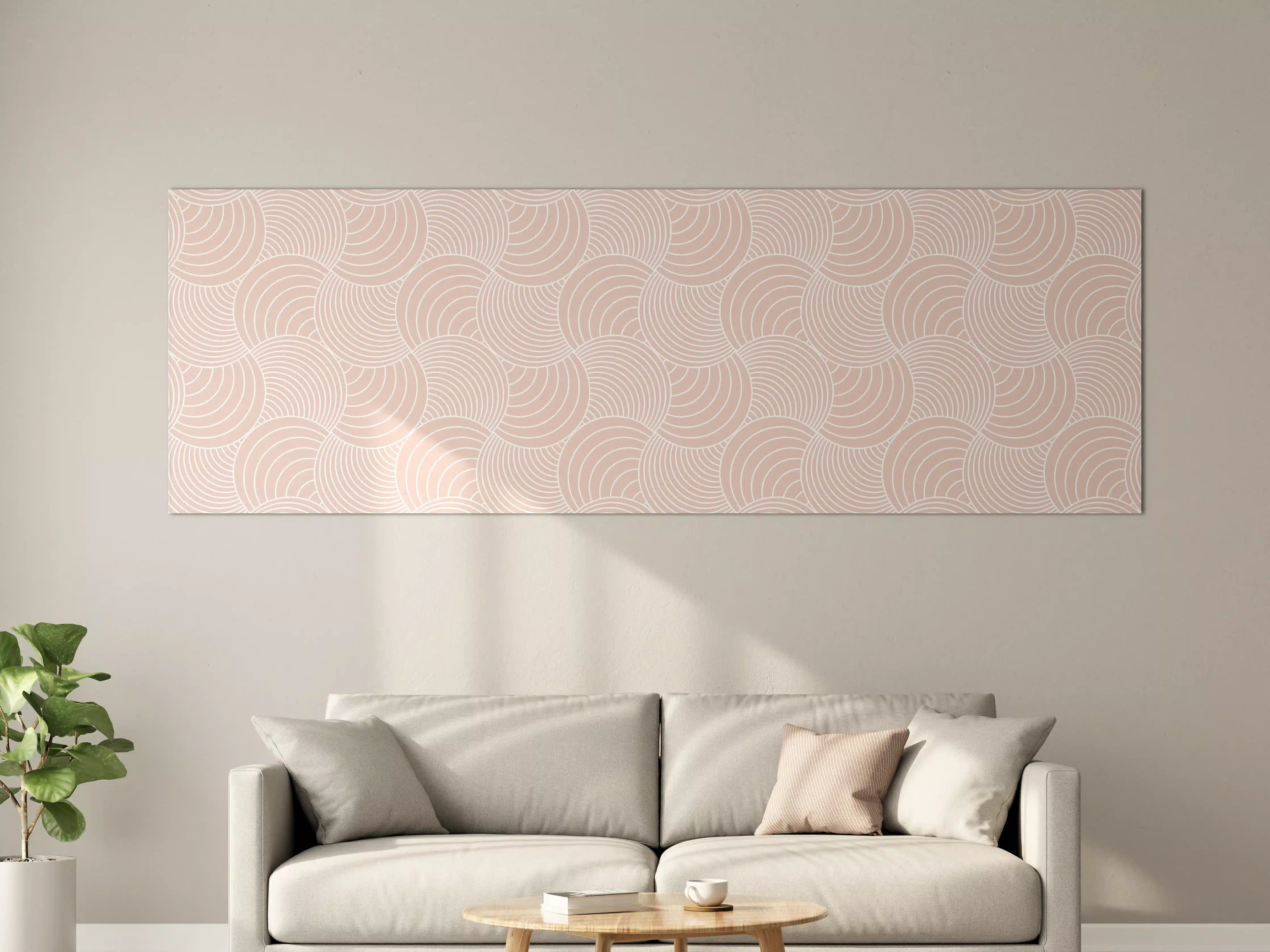 Große Wandbilder - Zarte Pink-Graue geometrische Muster