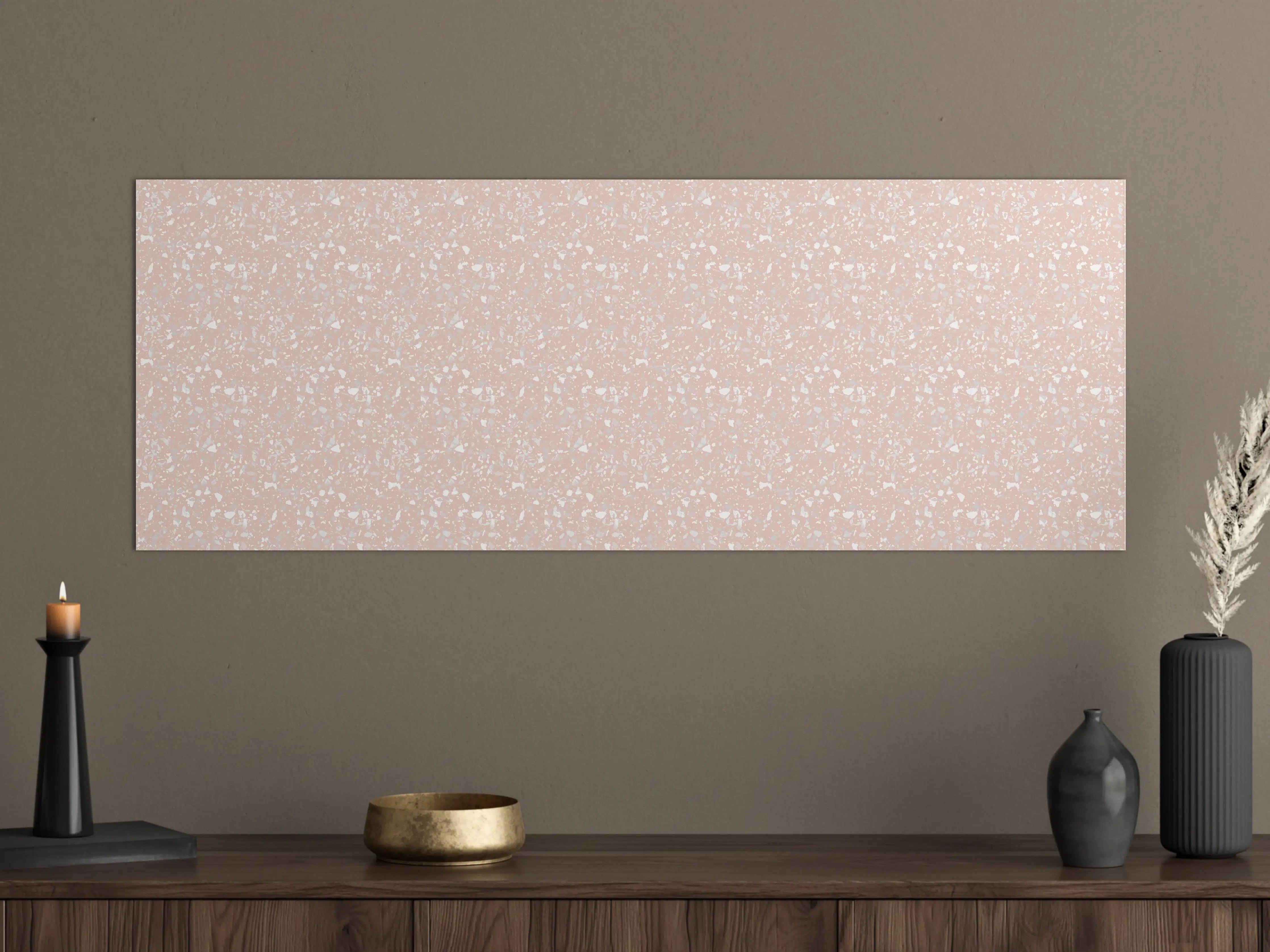 Große Wandbilder - Zarte roségoldene Glitzertextur