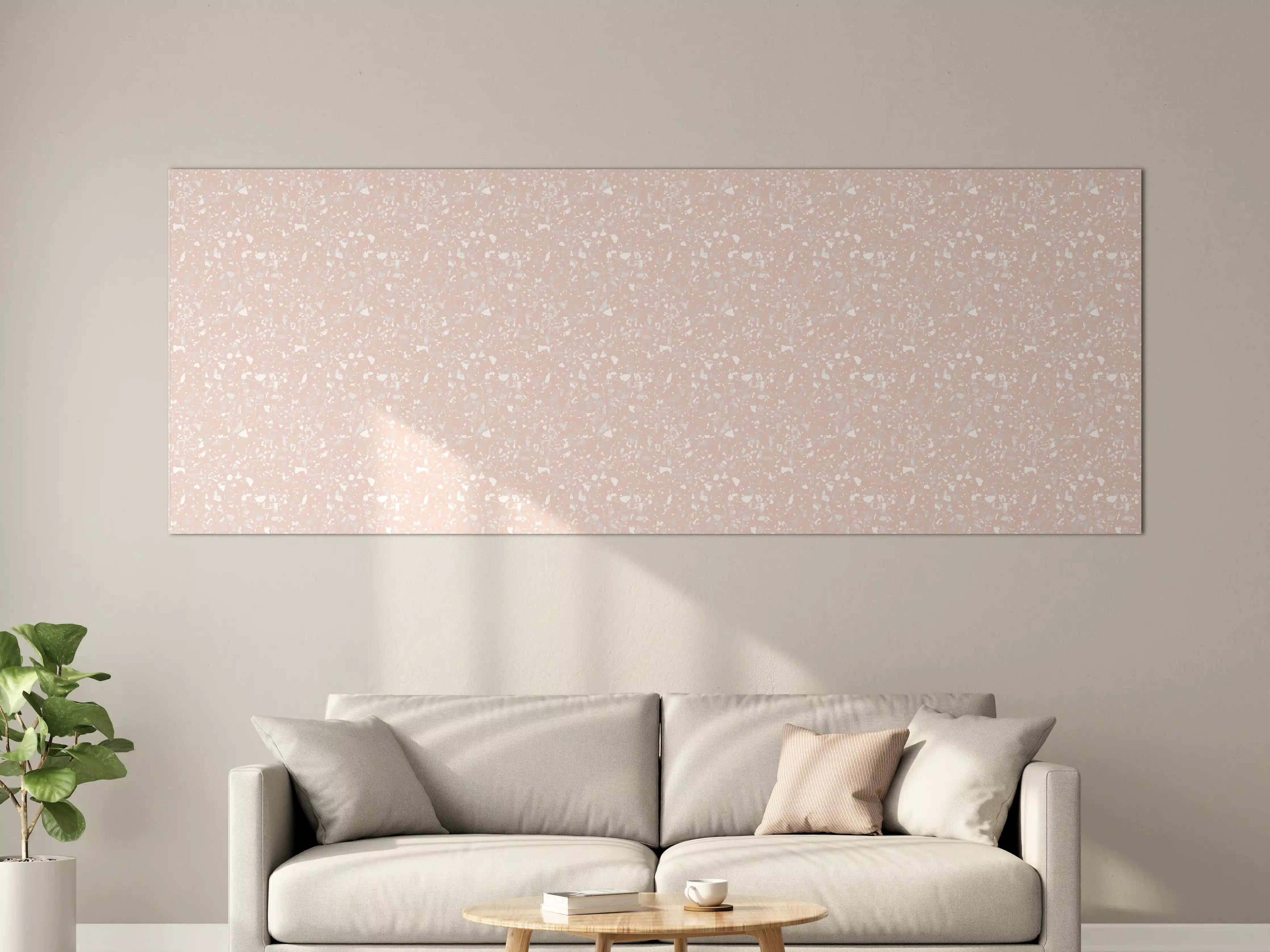 Große Wandbilder - Zarte roségoldene Glitzertextur