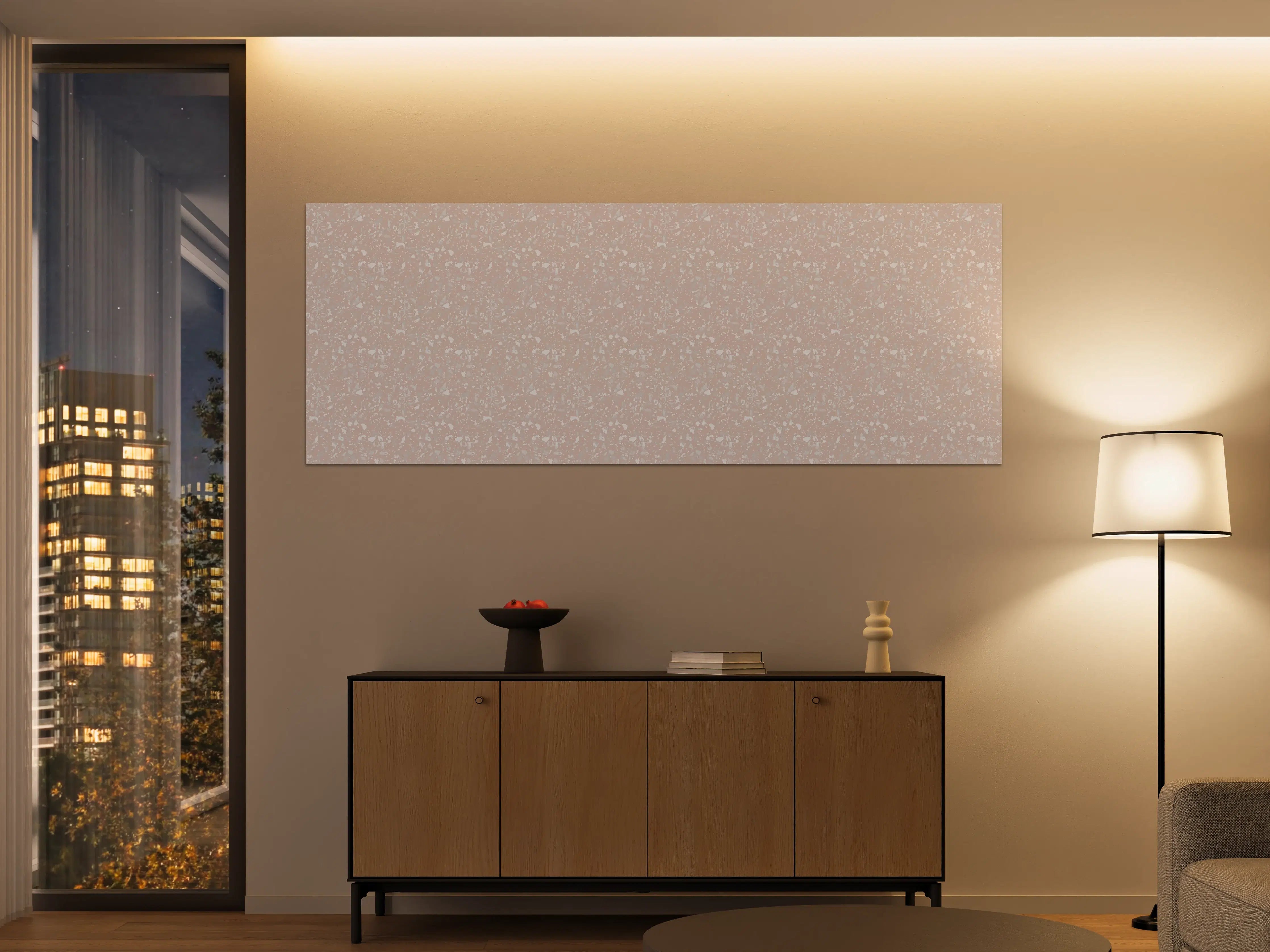 Große Wandbilder - Zarte roségoldene Glitzertextur
