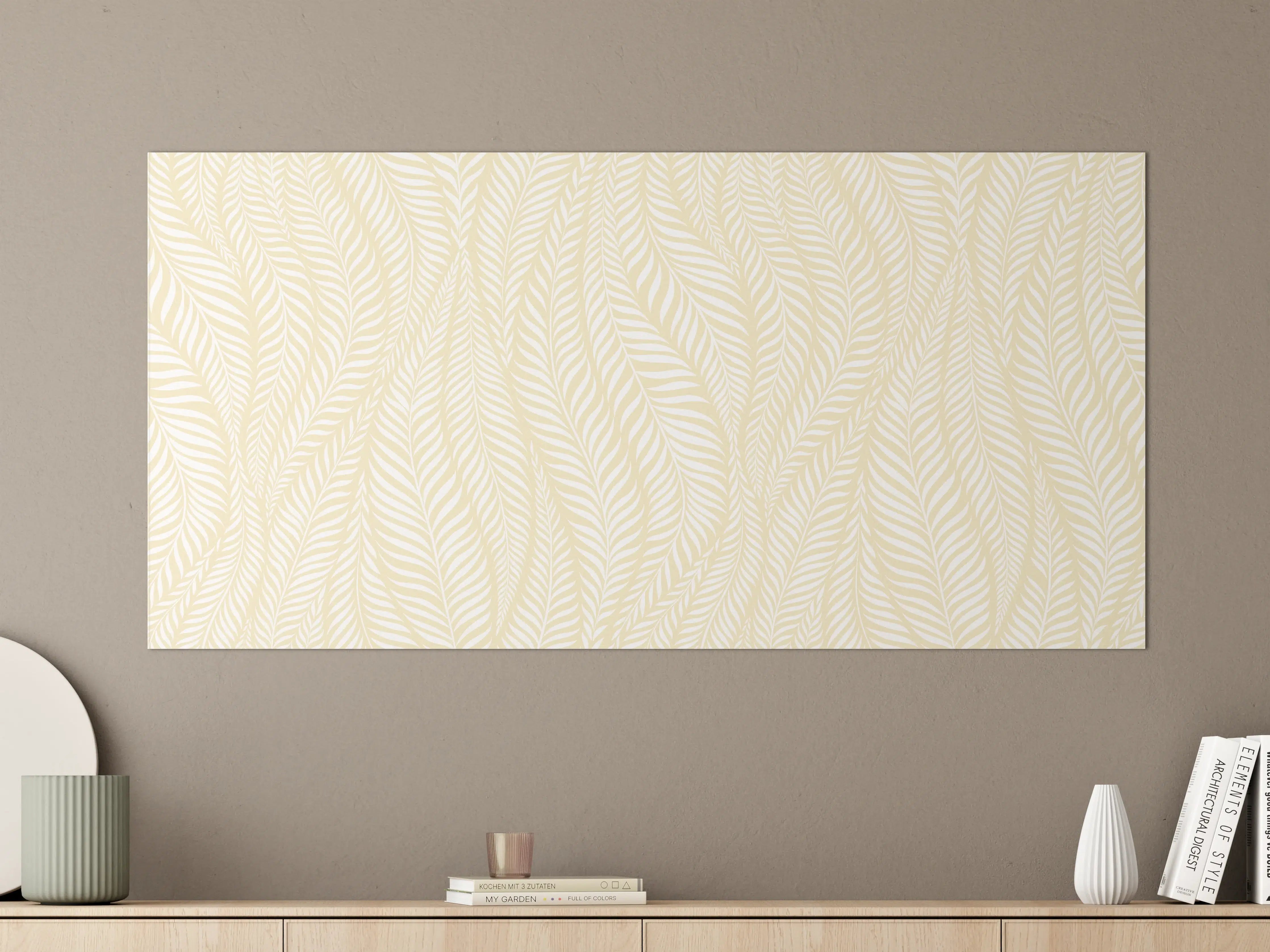 Große Wandbilder - Zartes Beige mit feinen Linienmuster