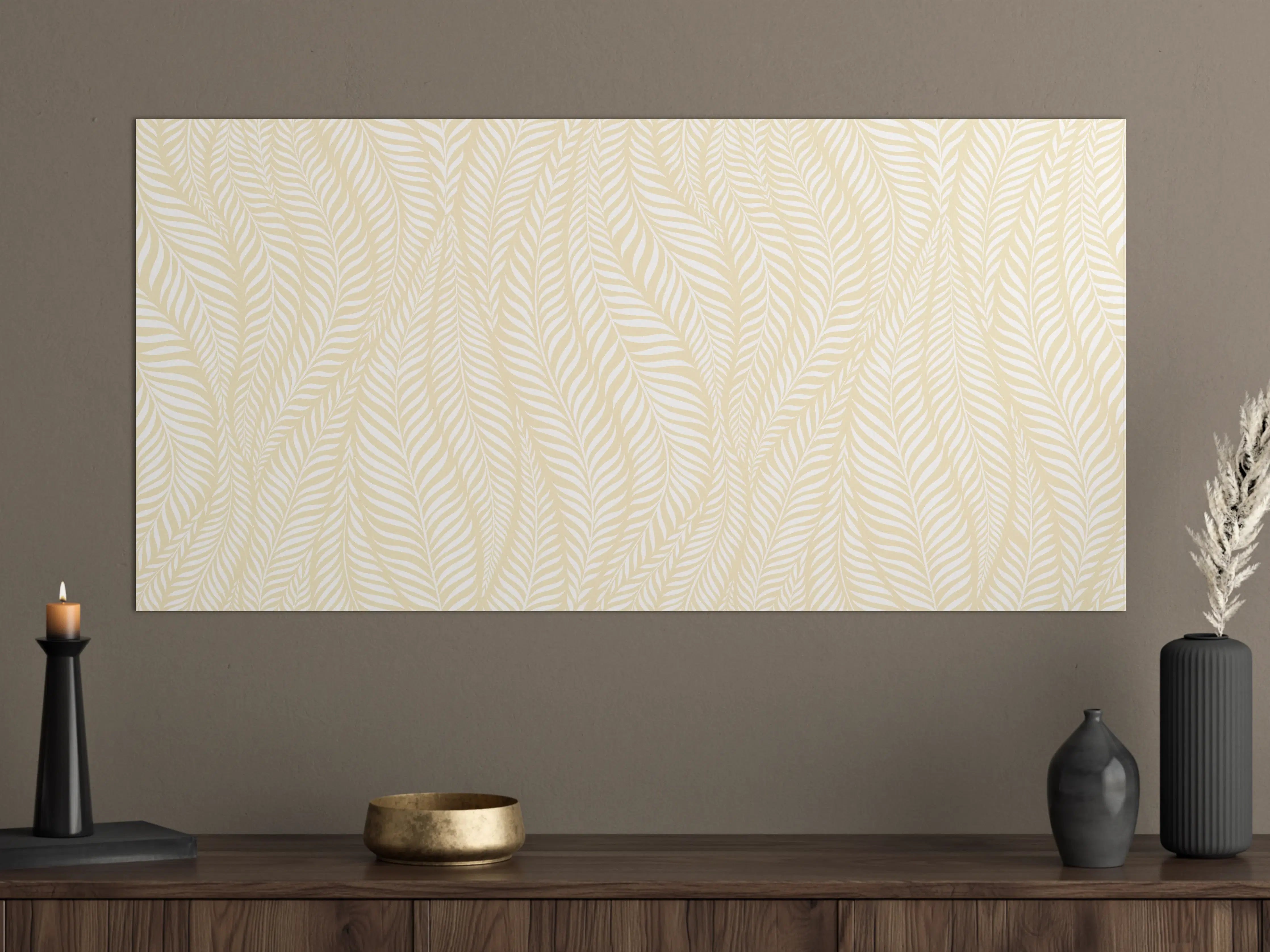 Große Wandbilder - Zartes Beige mit feinen Linienmuster
