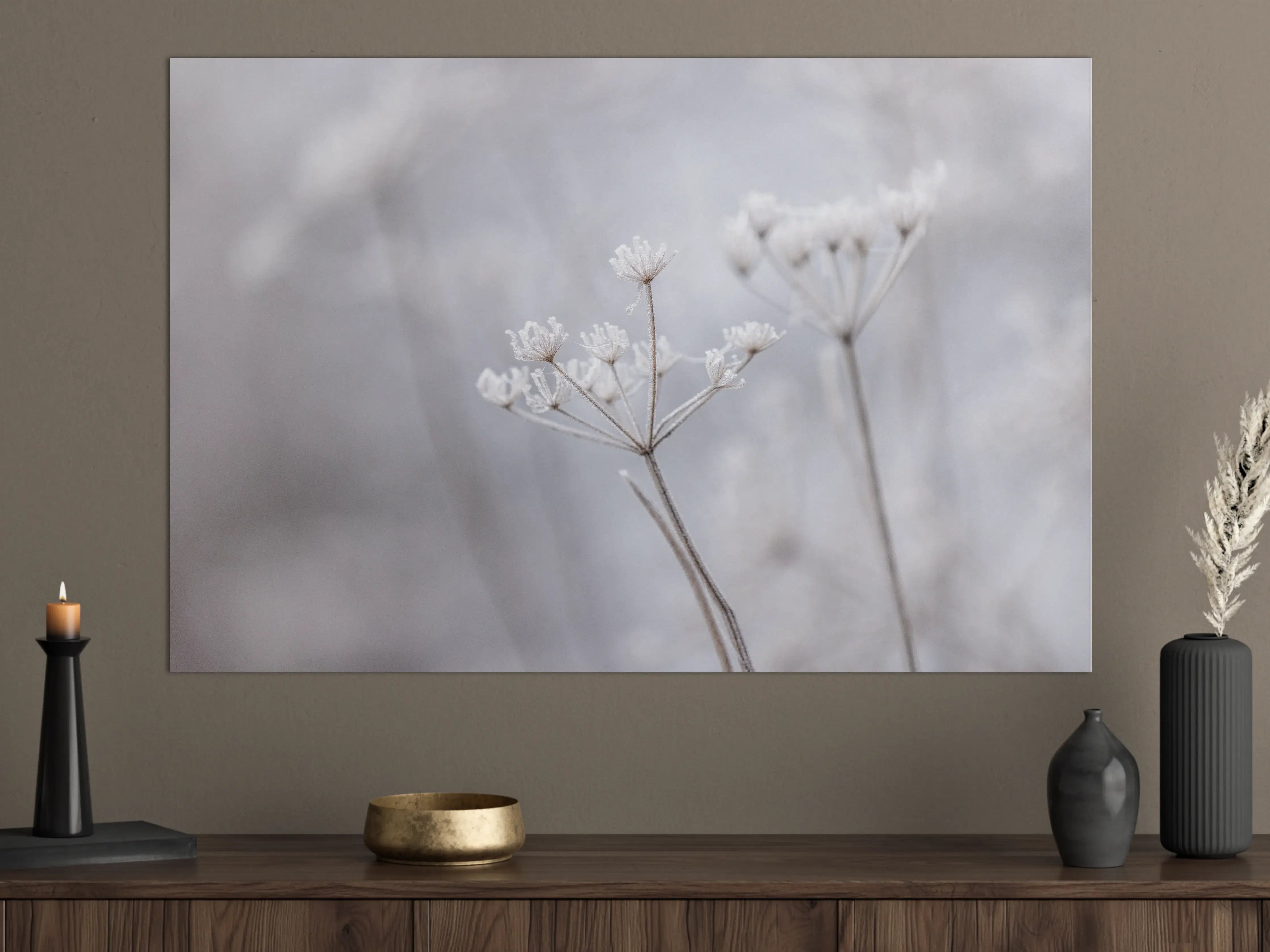 Große Wandbilder - Zartes Blumen-Detail in sanften Tönen