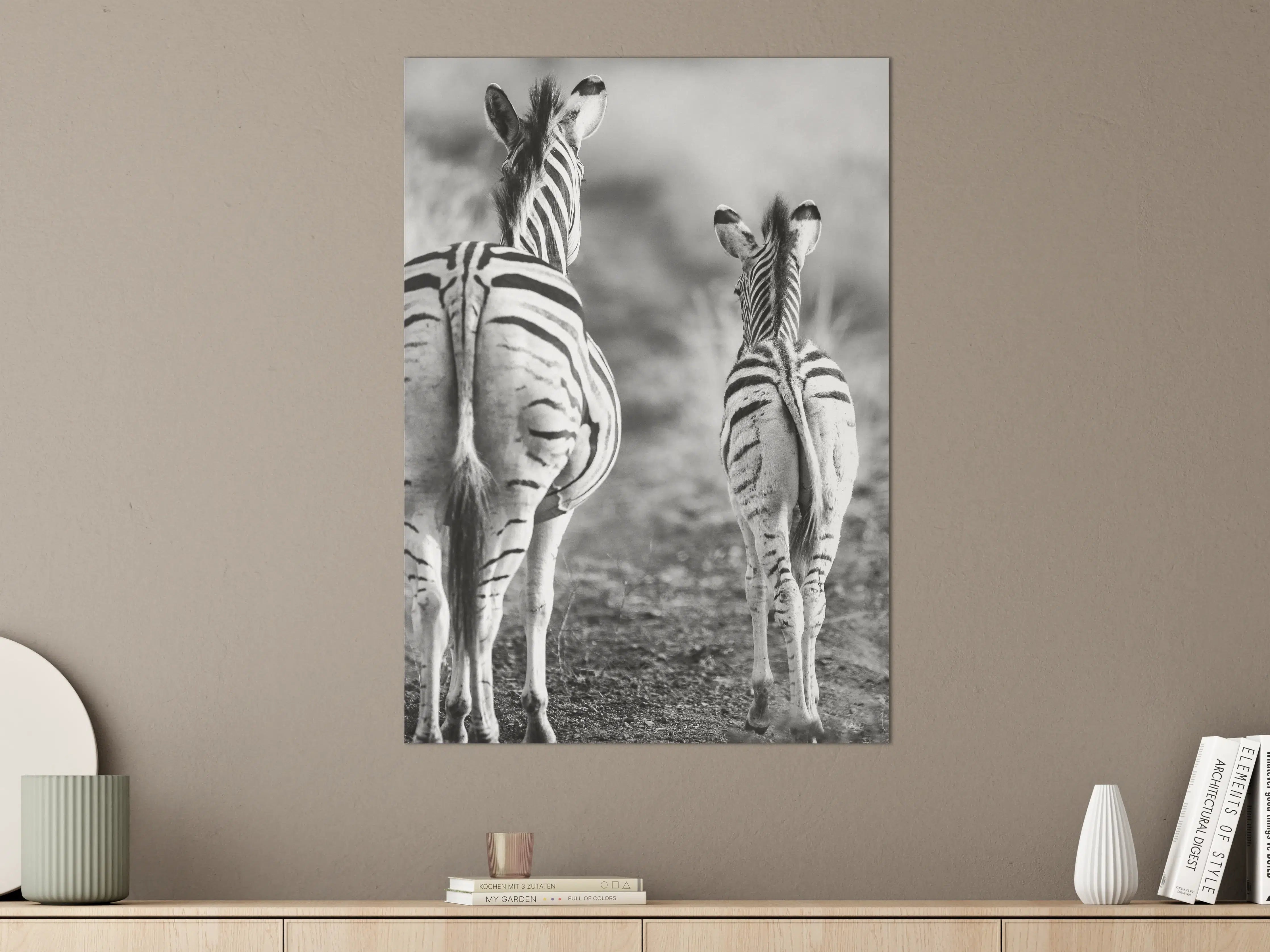 Große Wandbilder - Zebra - schwarz-weiß