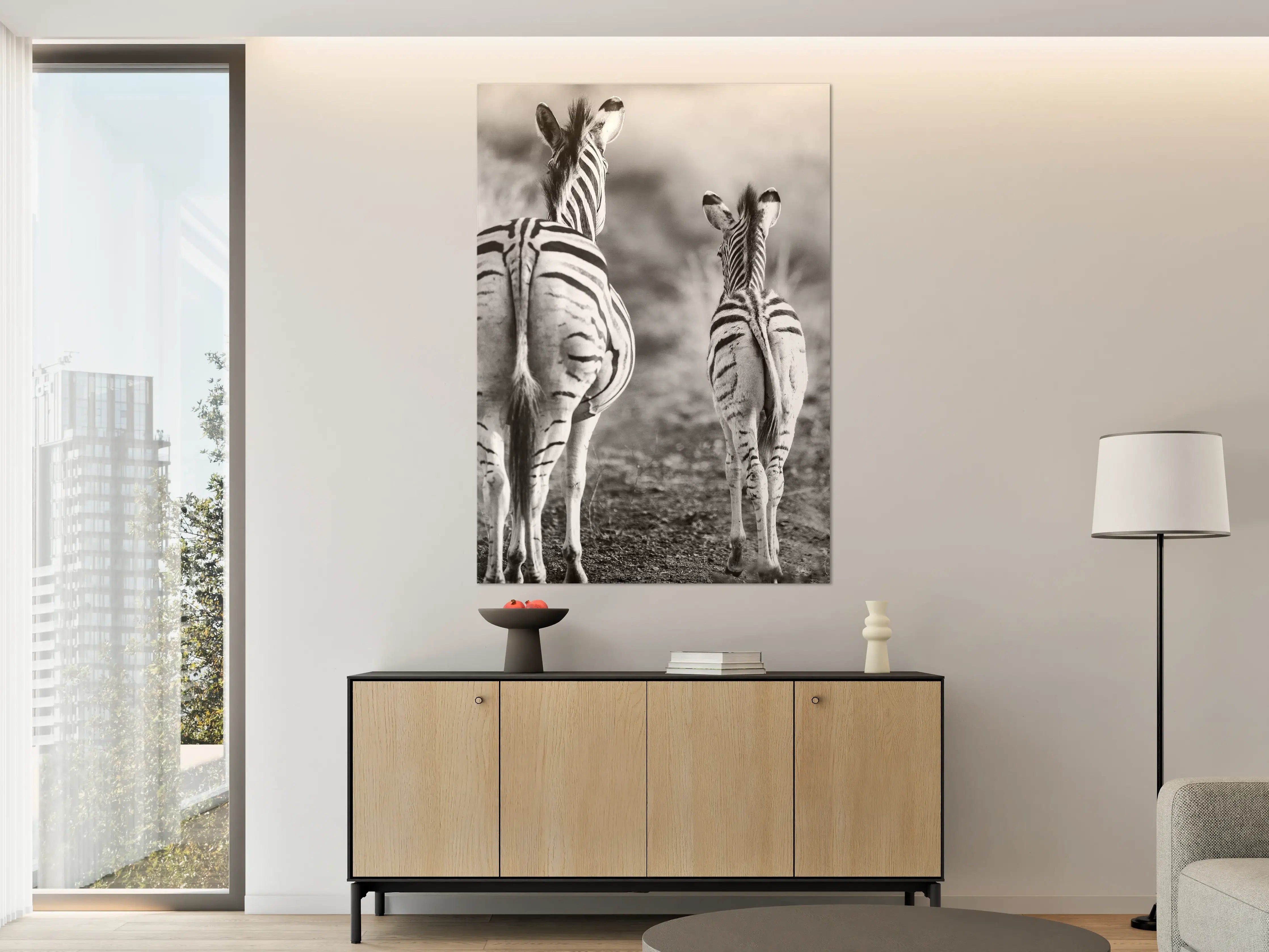 Große Wandbilder - Zebra - schwarz-weiß