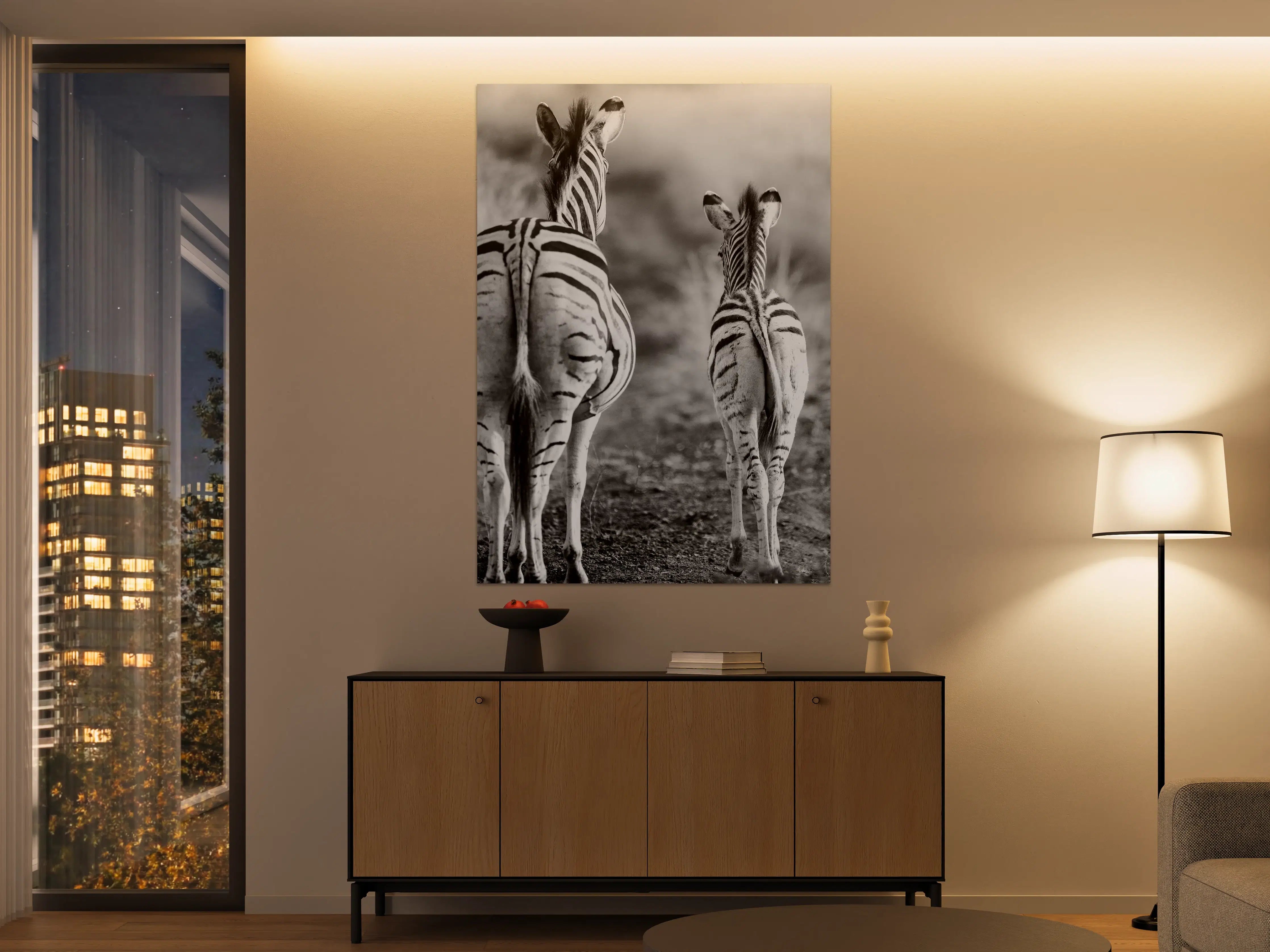Große Wandbilder - Zebra - schwarz-weiß