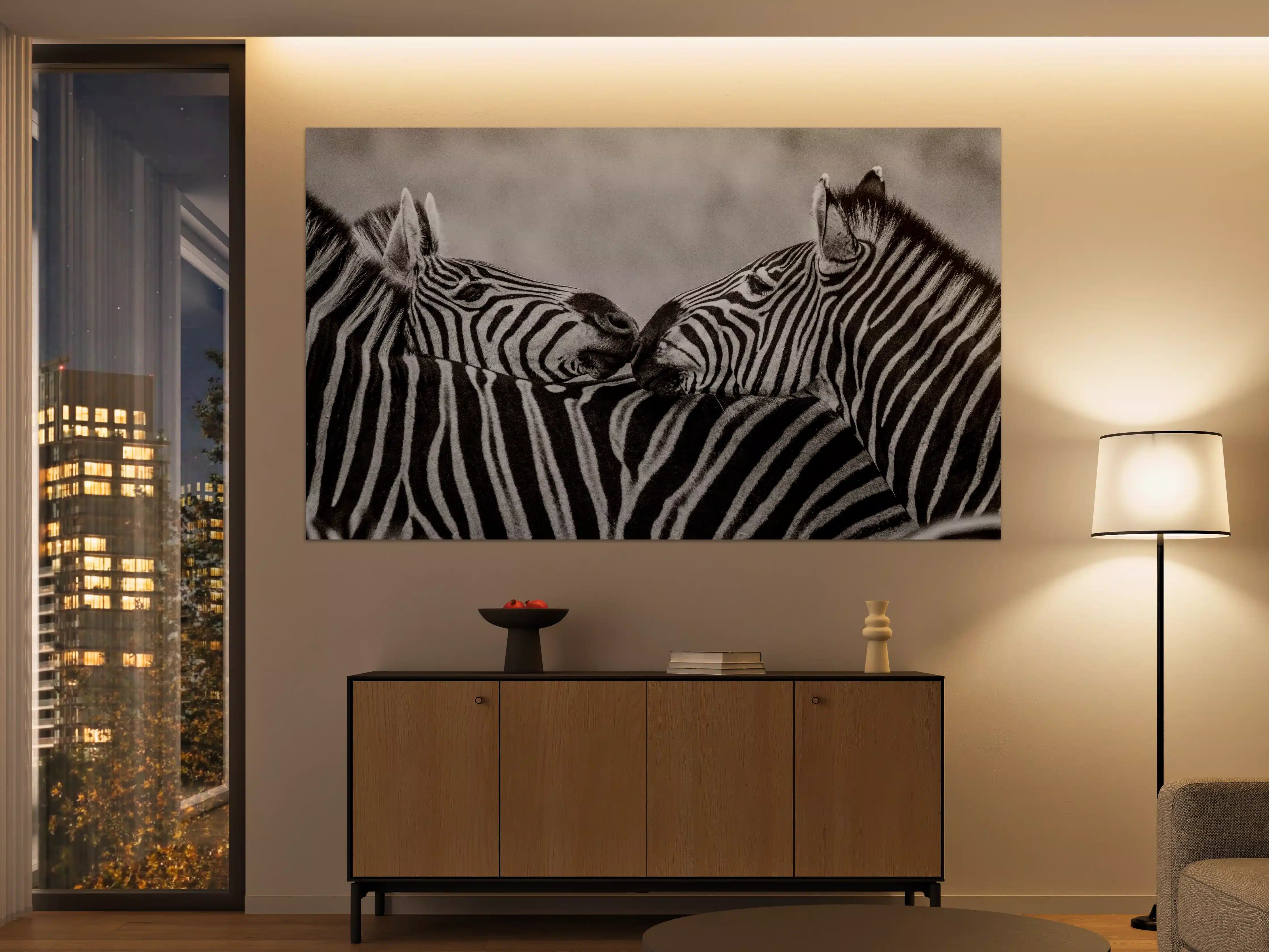 Große Wandbilder - Zebras - Schwarz-weiß