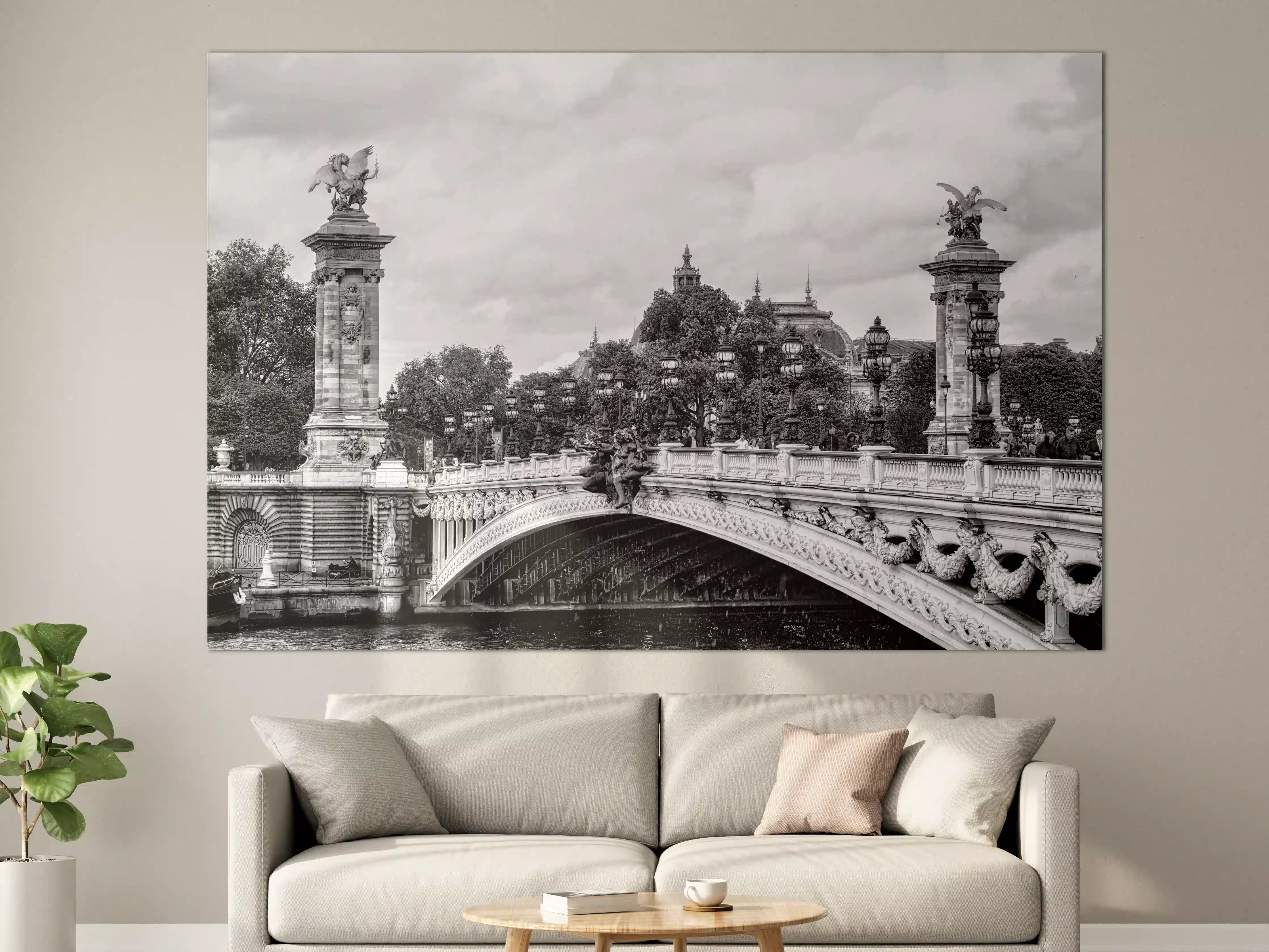 Große Wandbilder - Zeitlose Grau-Brücke