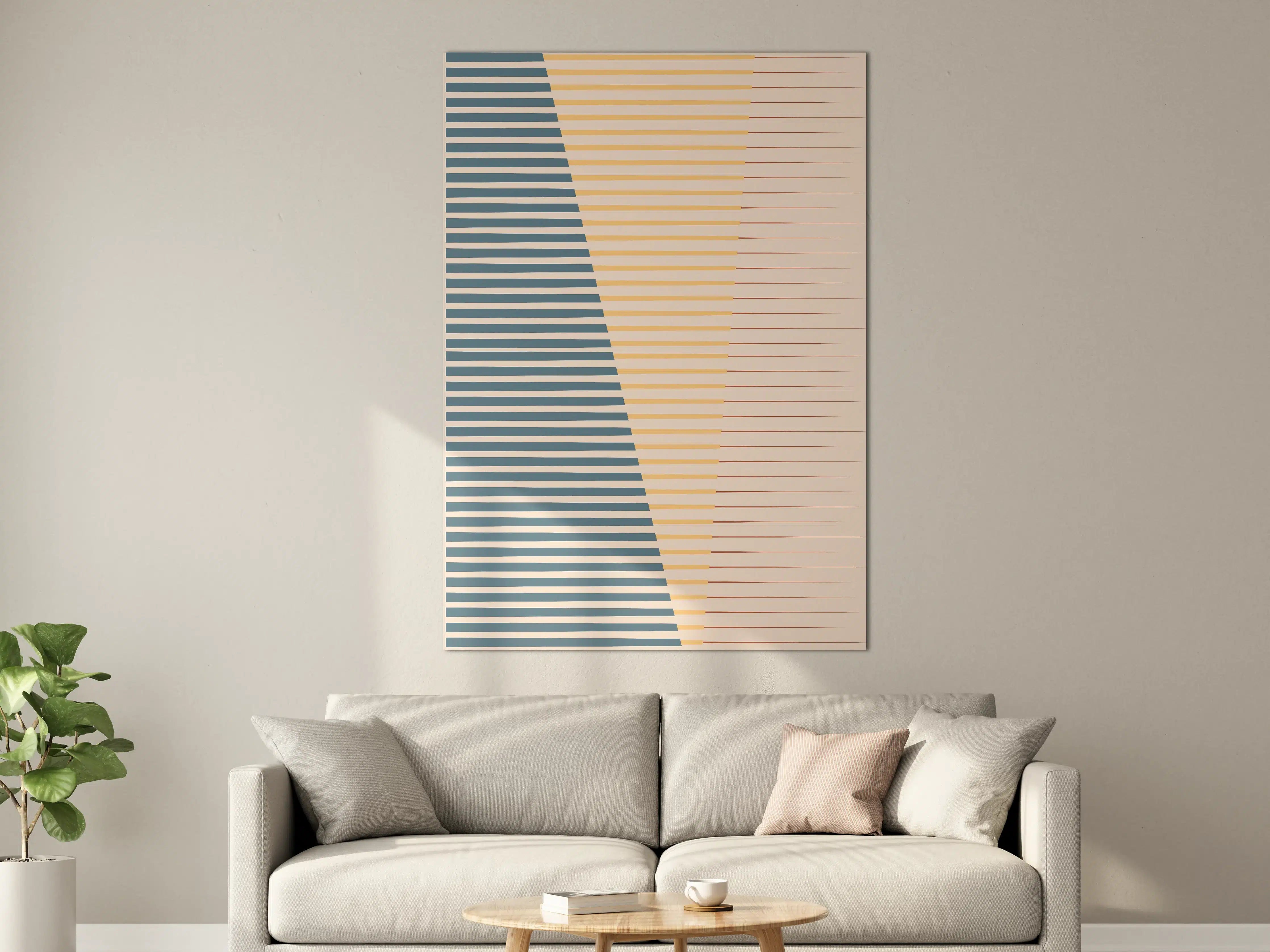 Große Wandbilder - Zeitlose Grau-Pastell-Geometrien