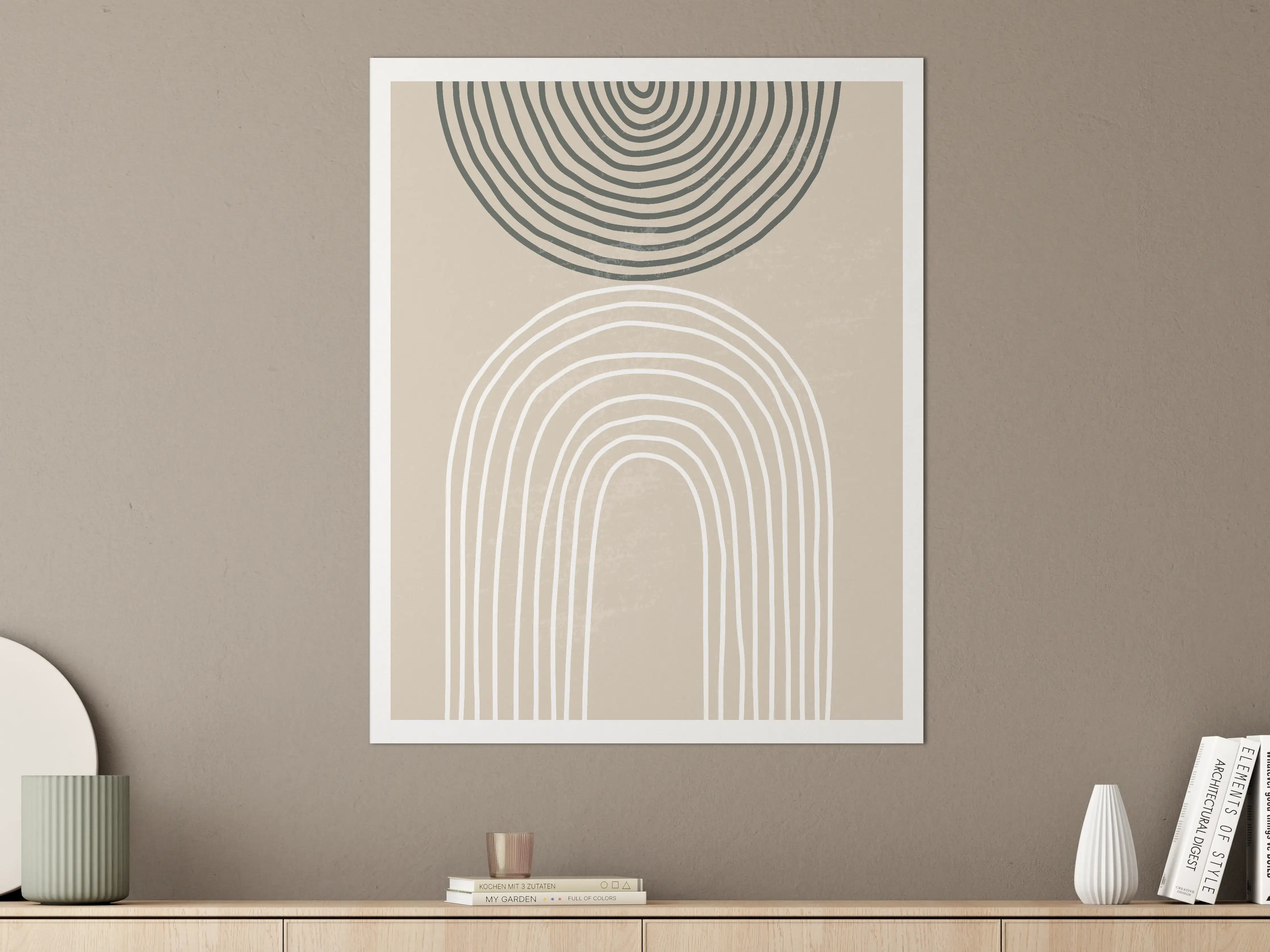 Große Wandbilder - Zeitlose Grautöne in minimalistischen Mustern