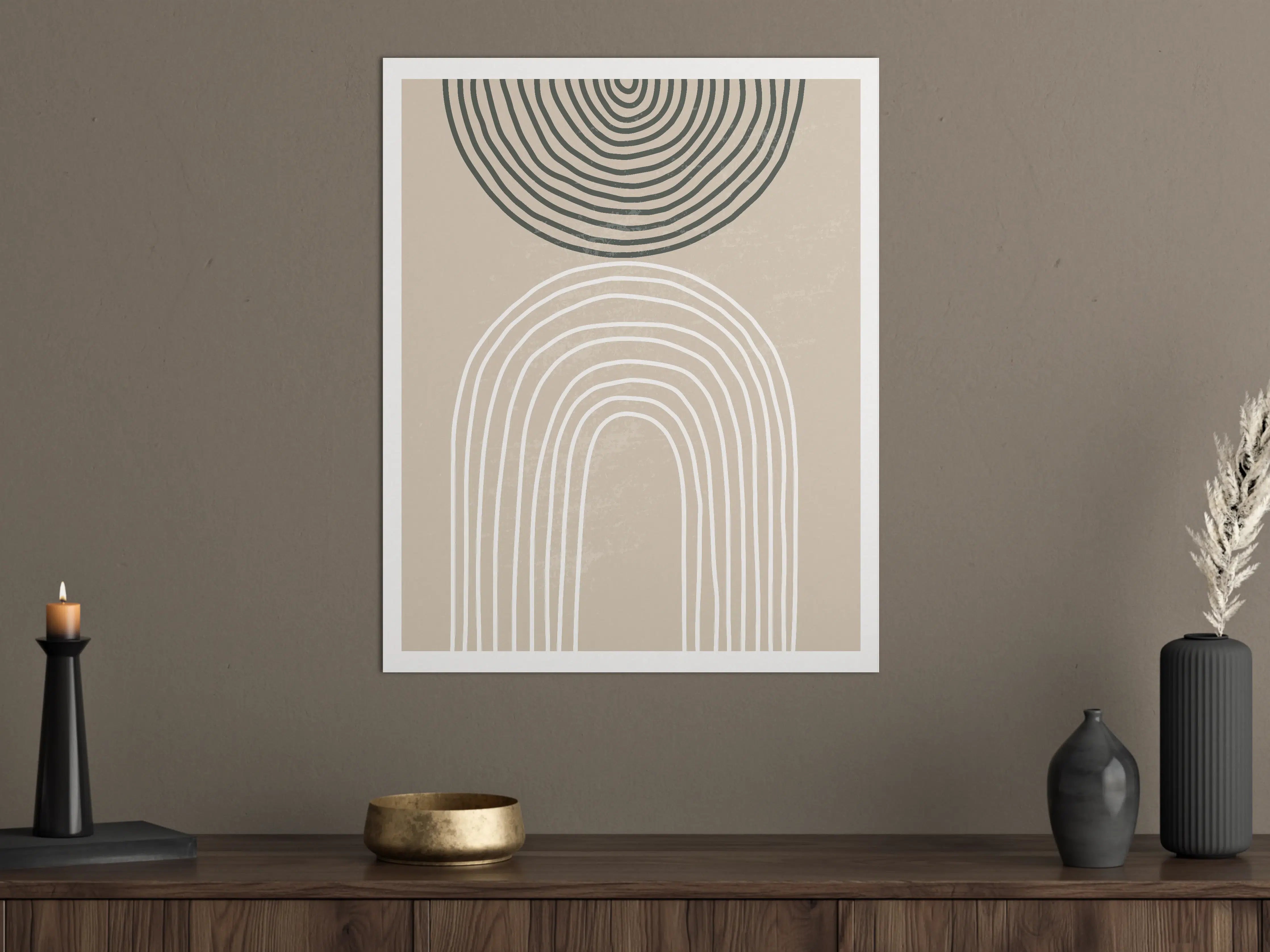 Große Wandbilder - Zeitlose Grautöne in minimalistischen Mustern