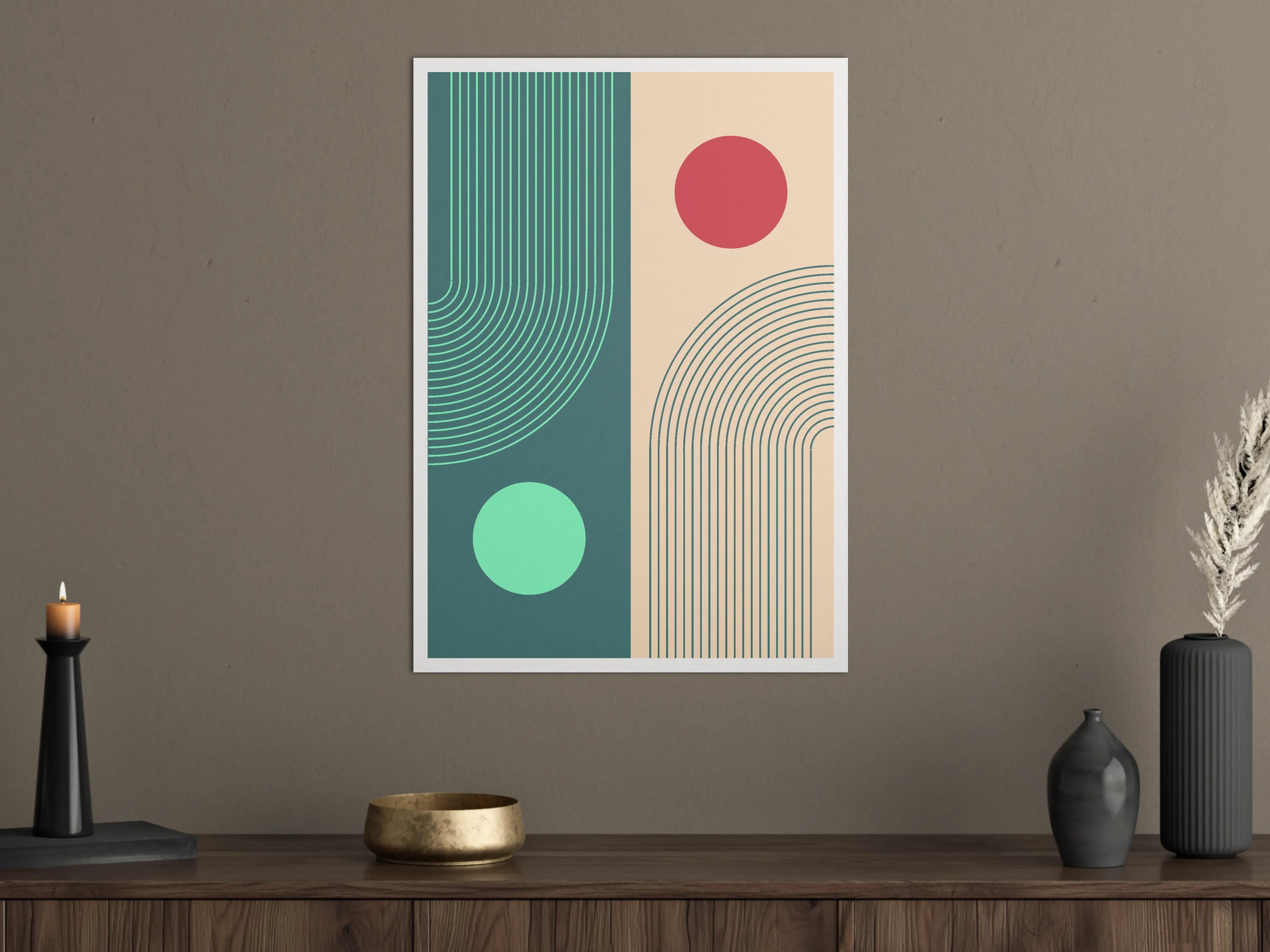 Große Wandbilder - Zeitlose Grauwandkunst in Pastell