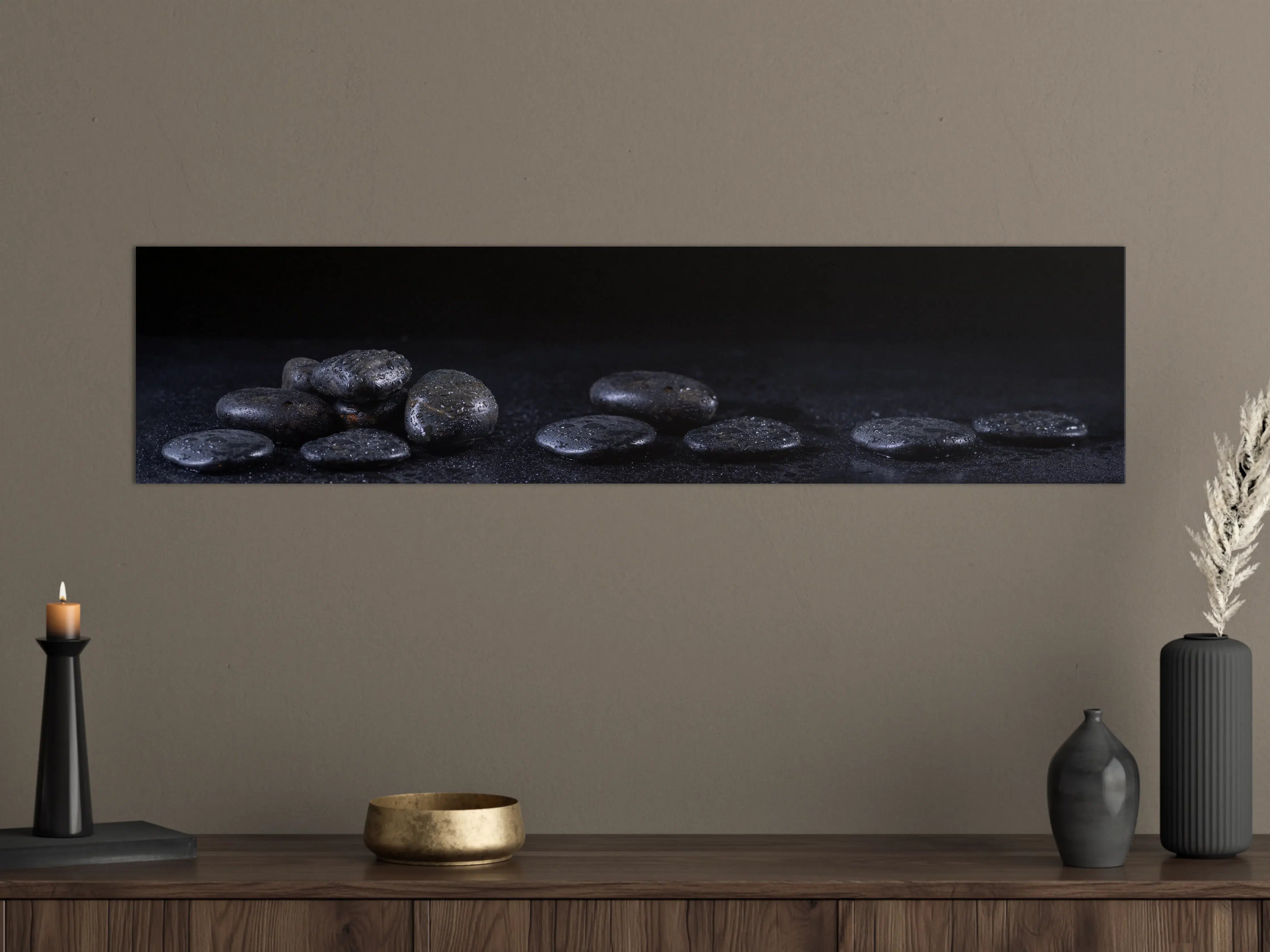 Große Wandbilder - Zen - Schwarze Steine