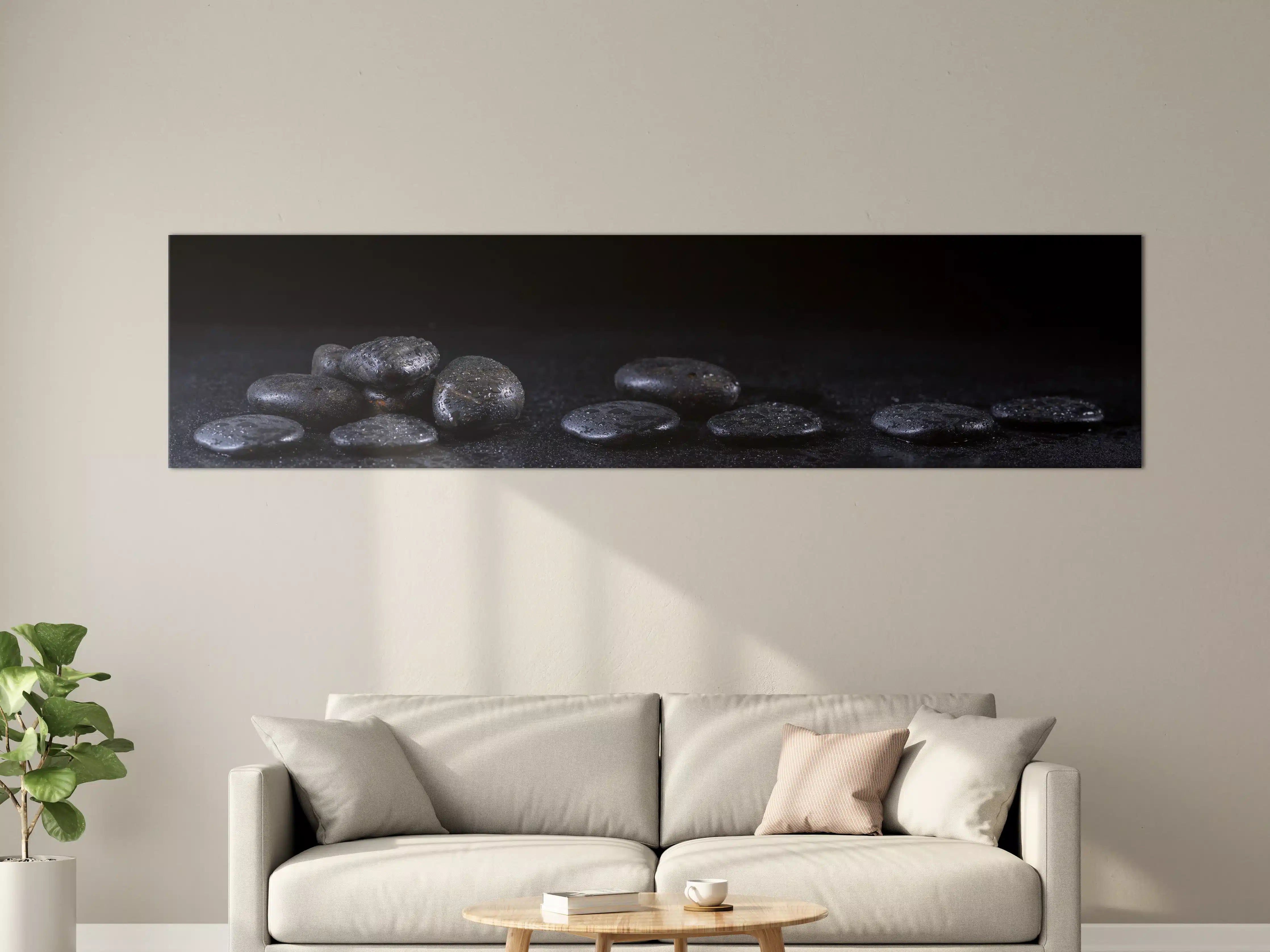 Große Wandbilder - Zen - Schwarze Steine