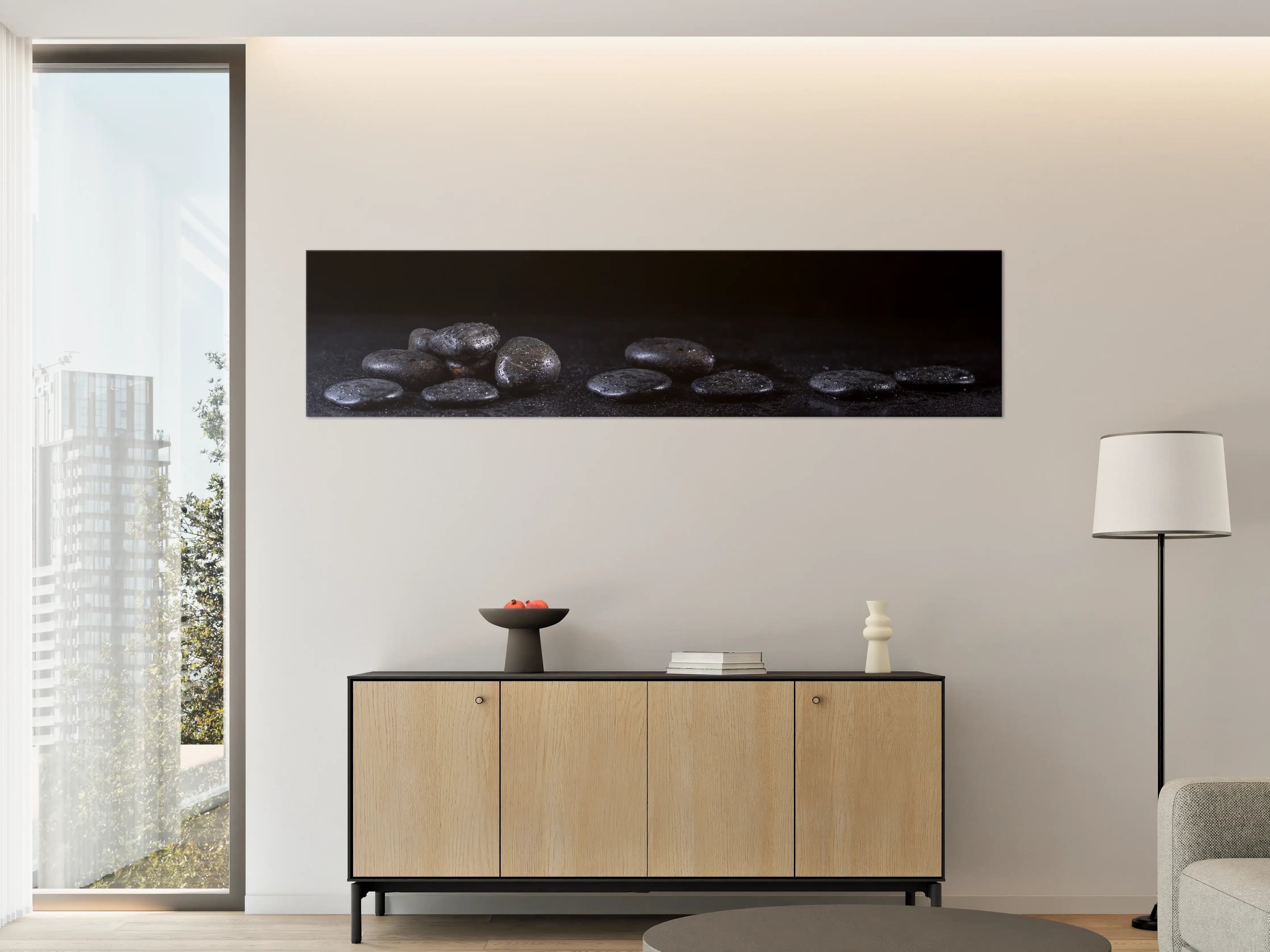Große Wandbilder - Zen - Schwarze Steine