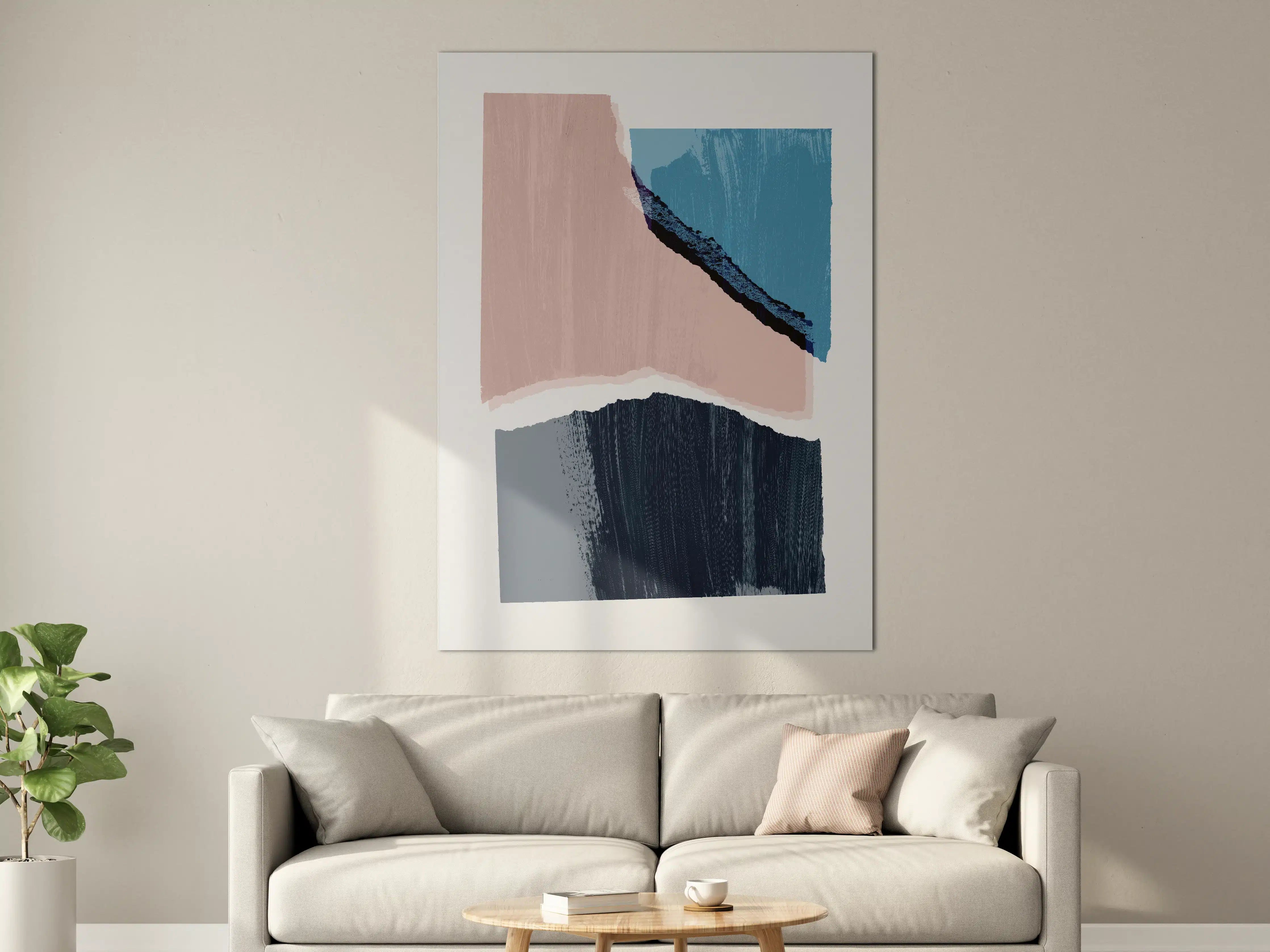 Große Wandbilder - Zerrissenes Papier Muster - Kunst 