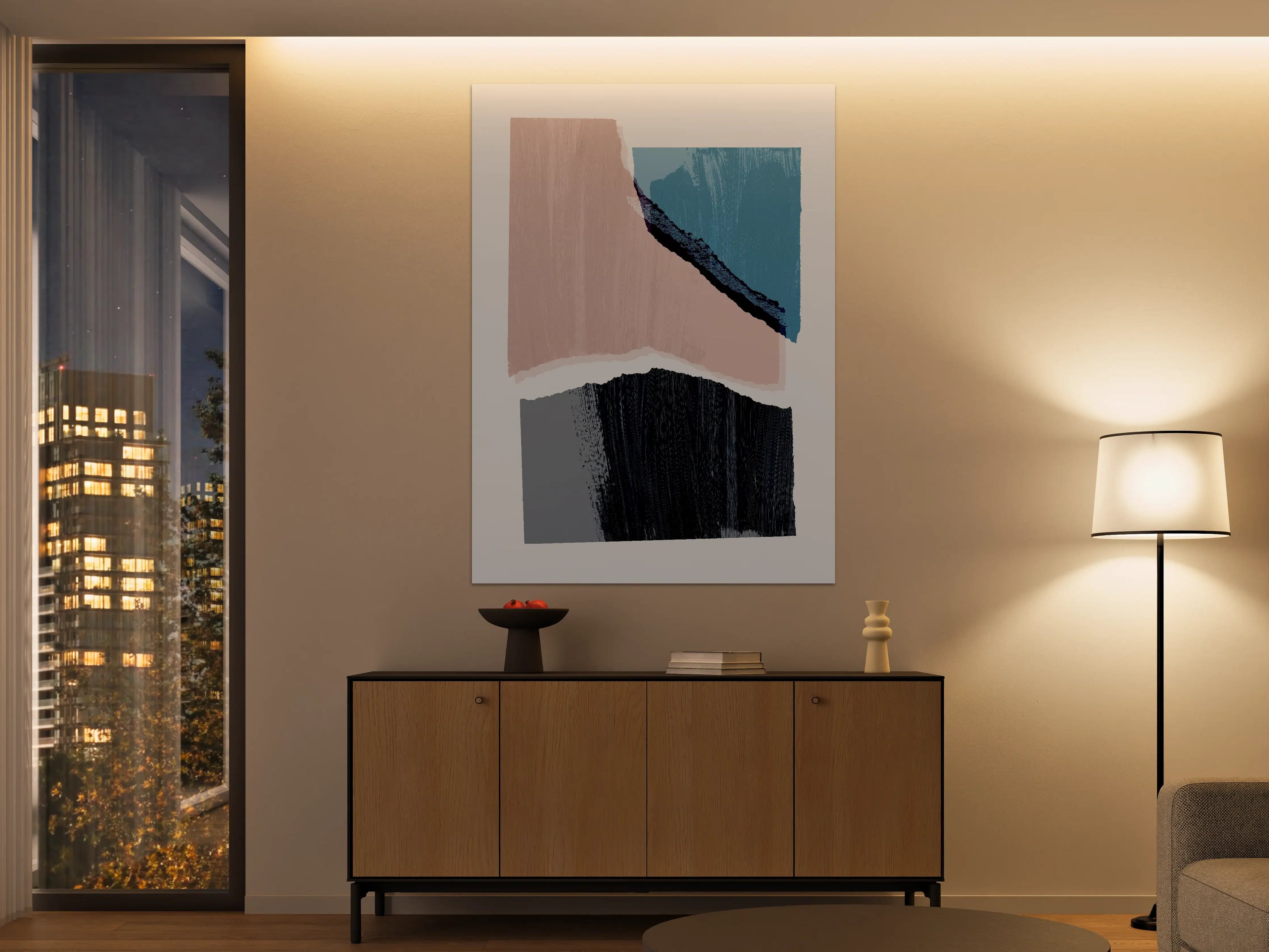 Große Wandbilder - Zerrissenes Papier Muster - Kunst 