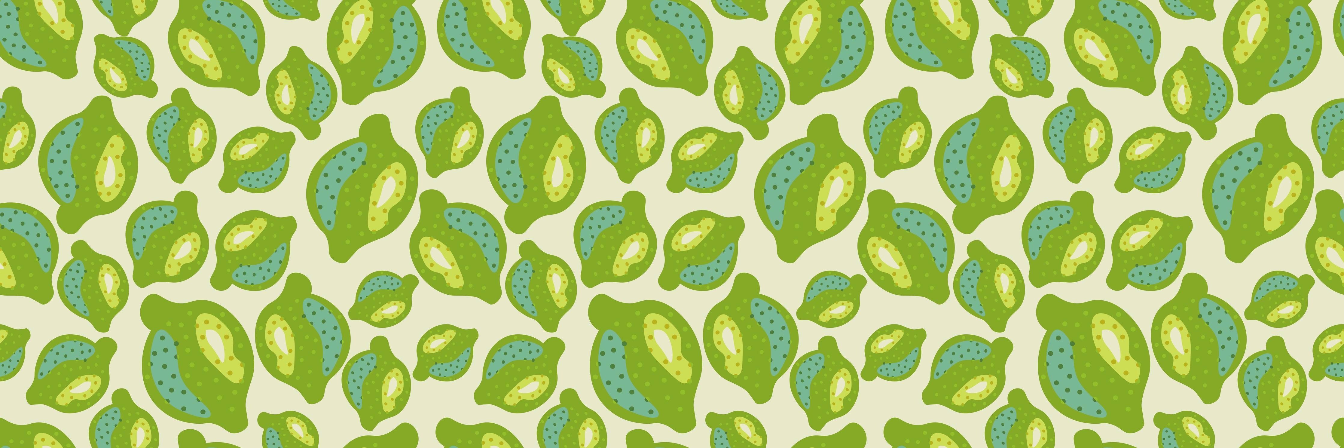 Große Wandbilder-Zitrus-Limetten-Muster Grün