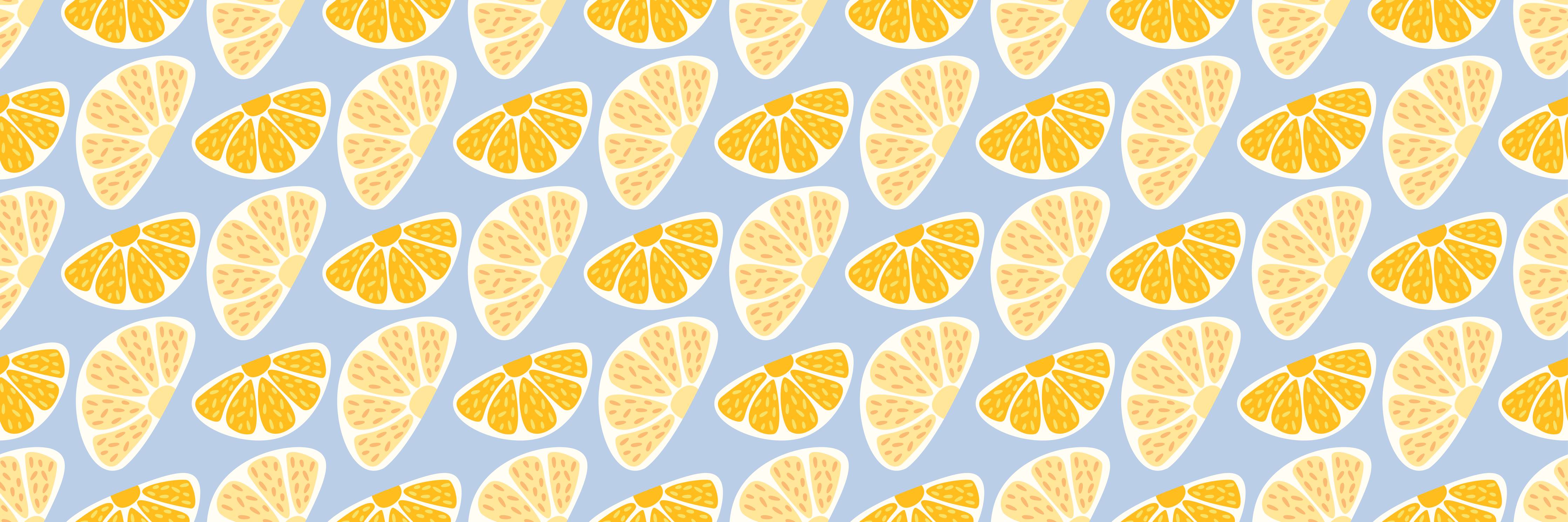 Große Wandbilder-Zitrus-Orange-Muster