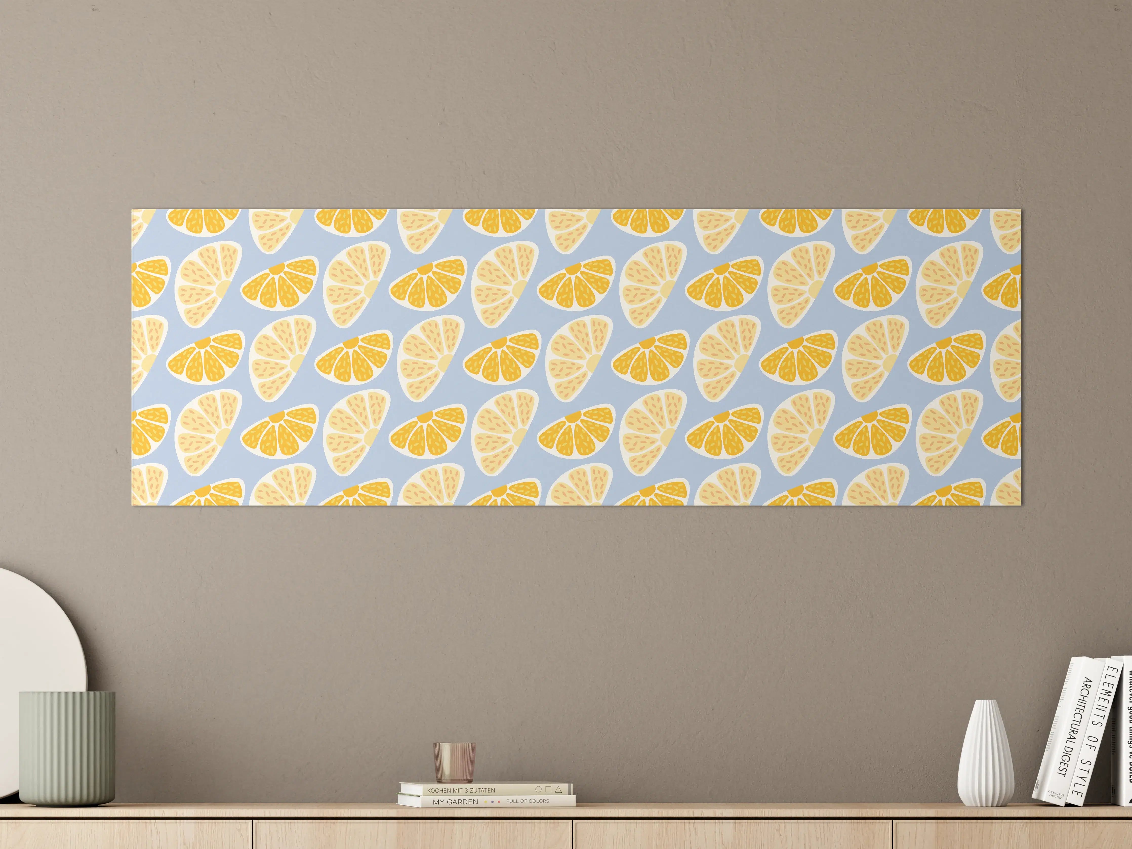 Große Wandbilder - Zitrus-Orange-Muster