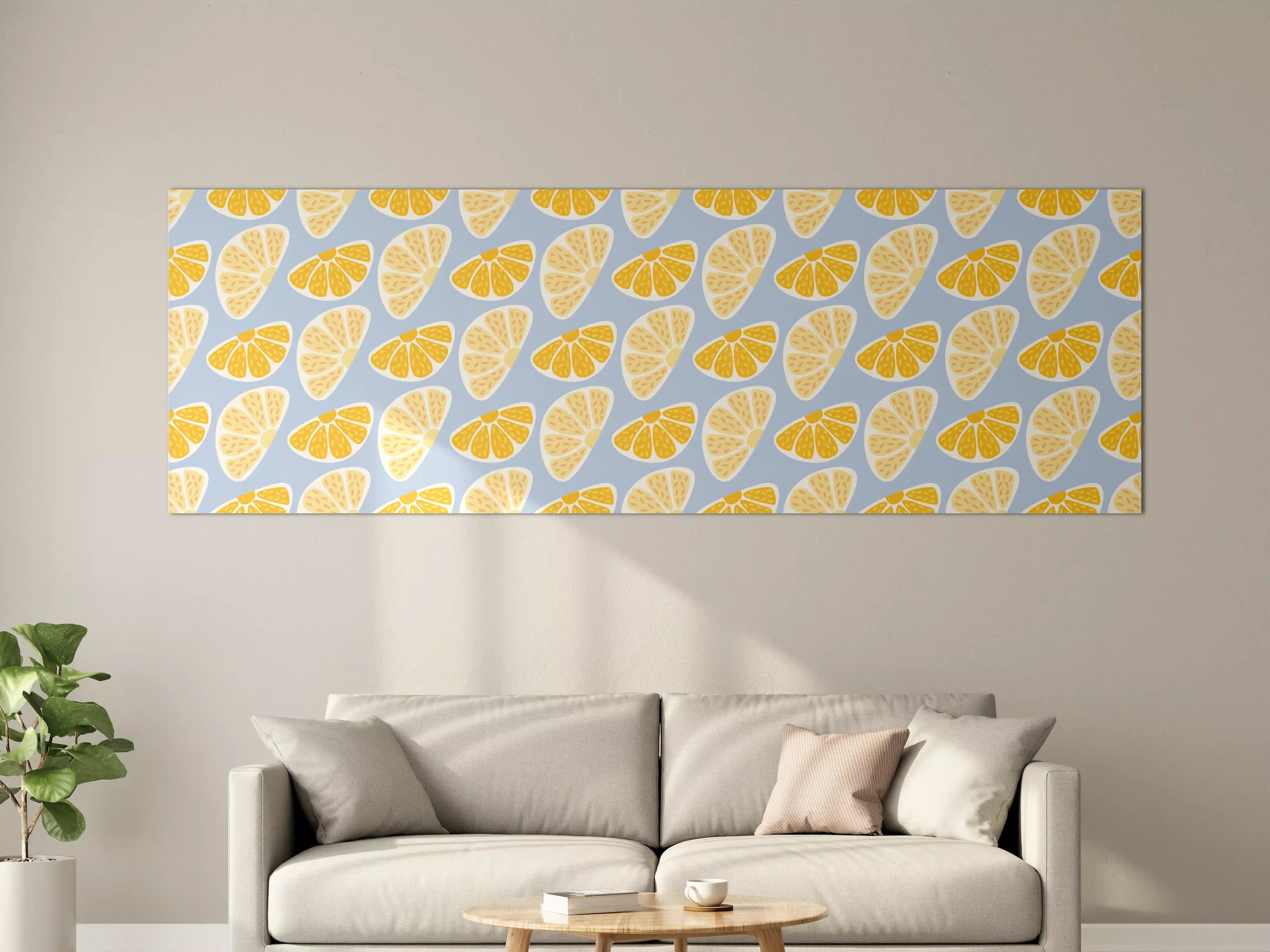 Große Wandbilder - Zitrus-Orange-Muster