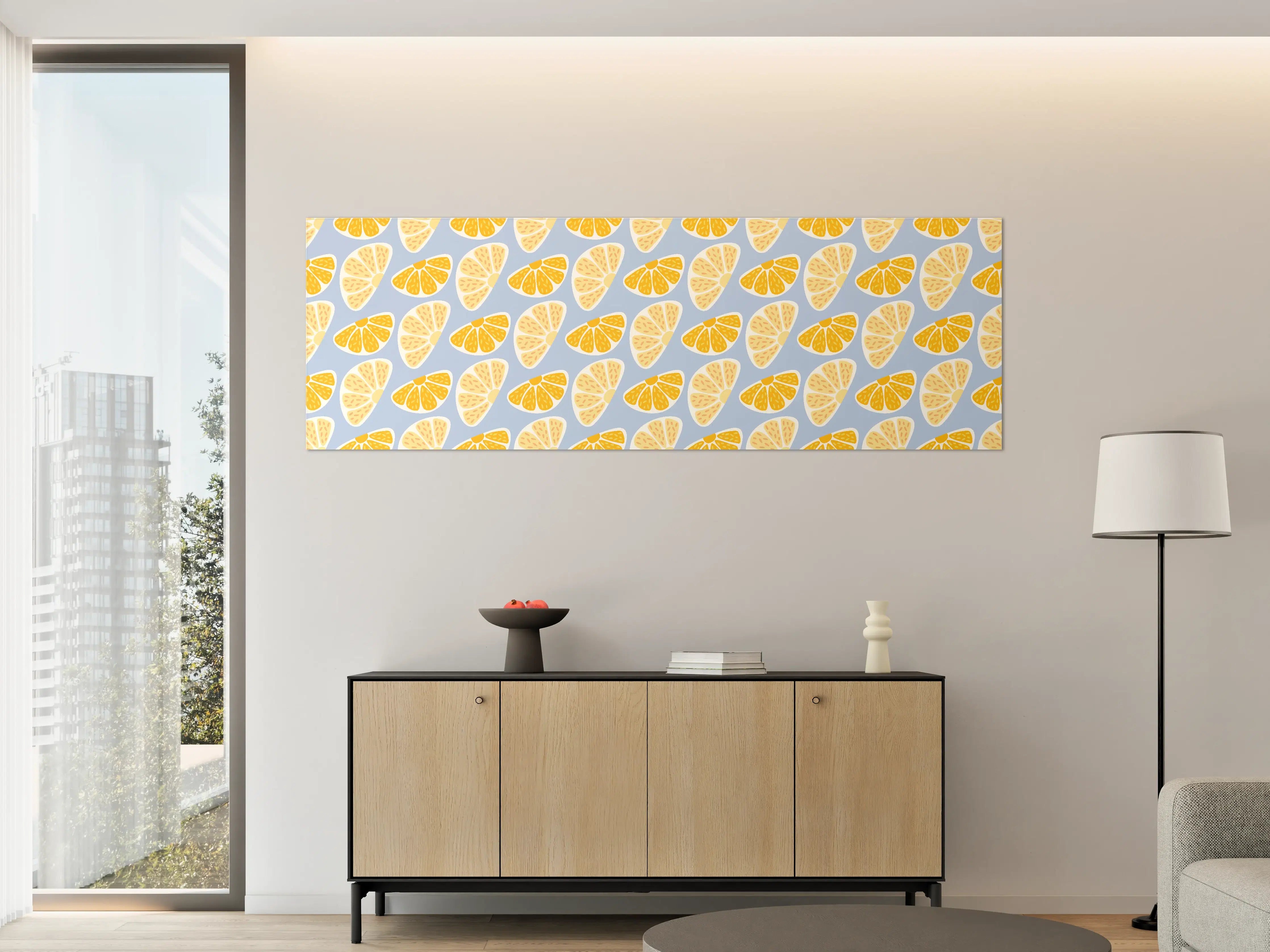 Große Wandbilder - Zitrus-Orange-Muster