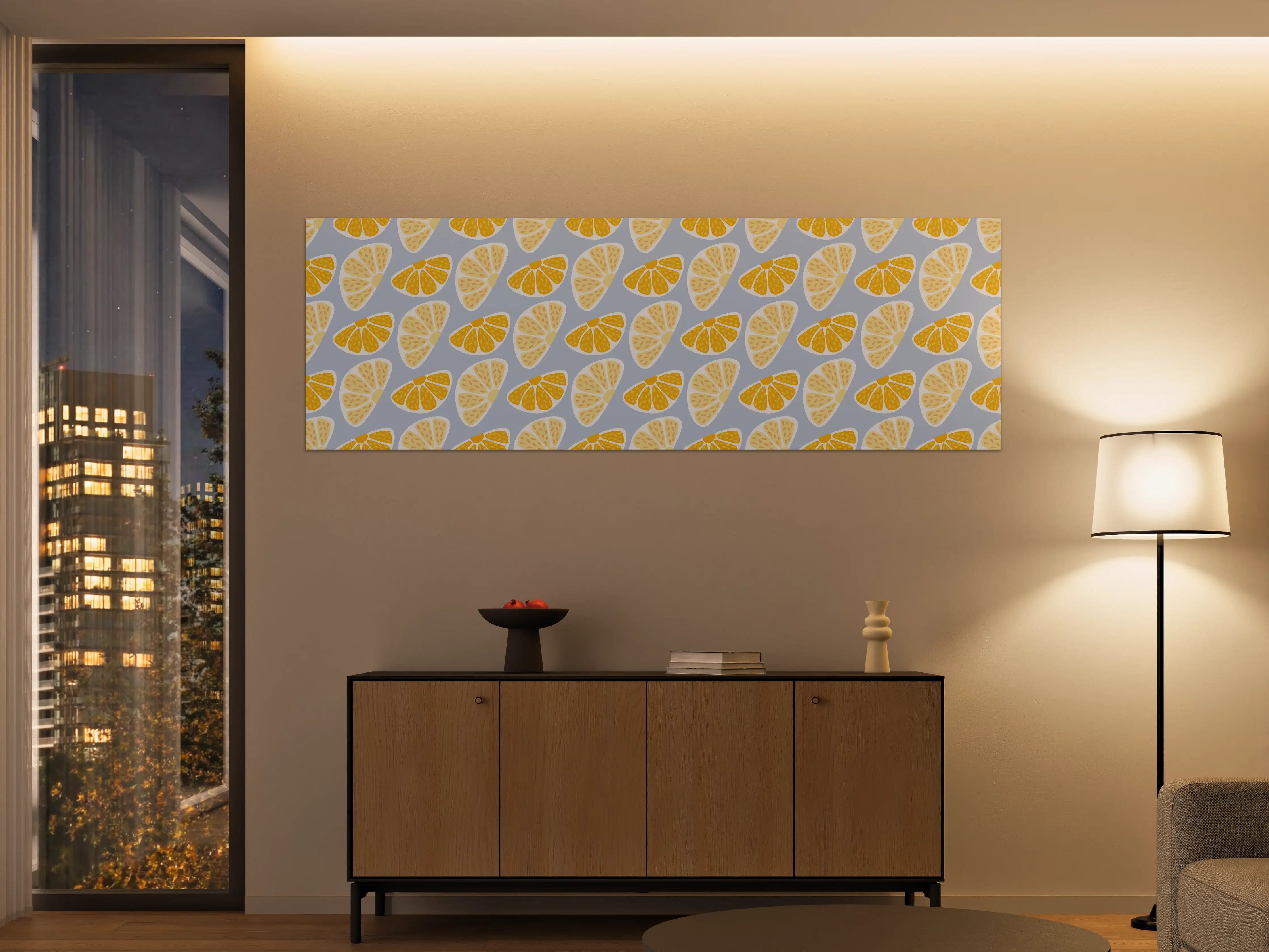 Große Wandbilder - Zitrus-Orange-Muster