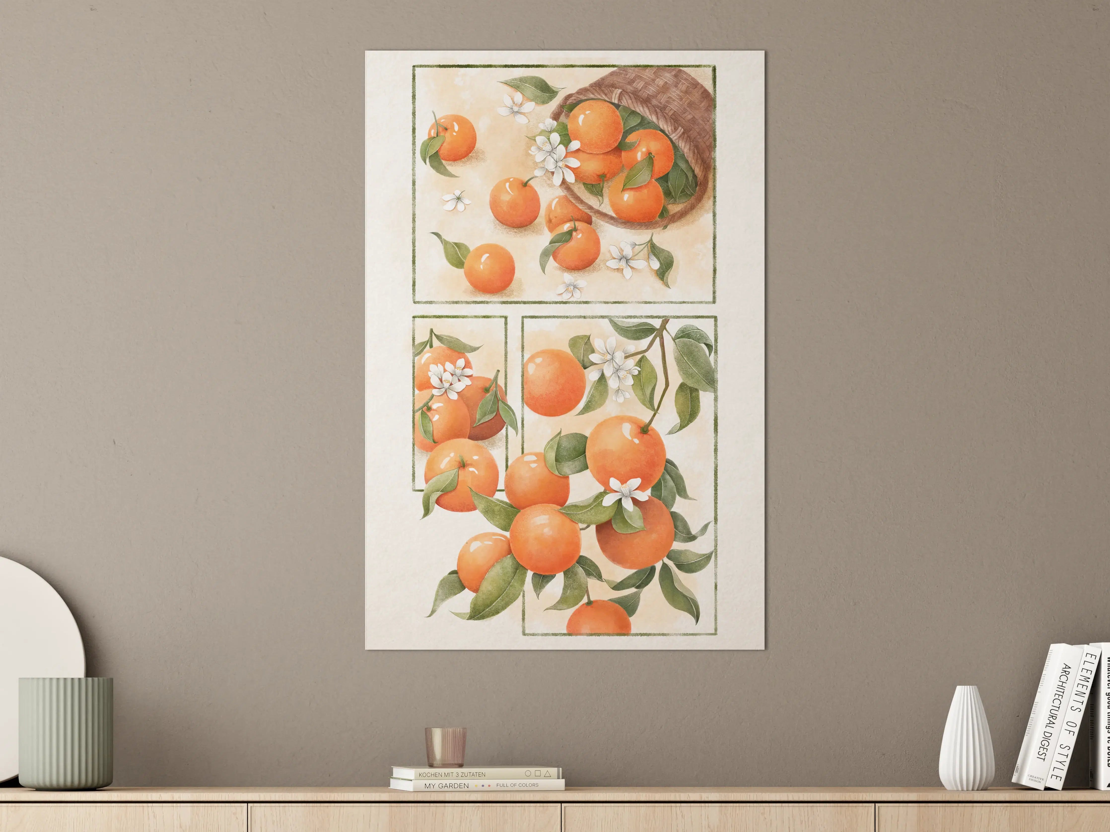 Große Wandbilder - Zitrusfrüchte Stillleben Kunst