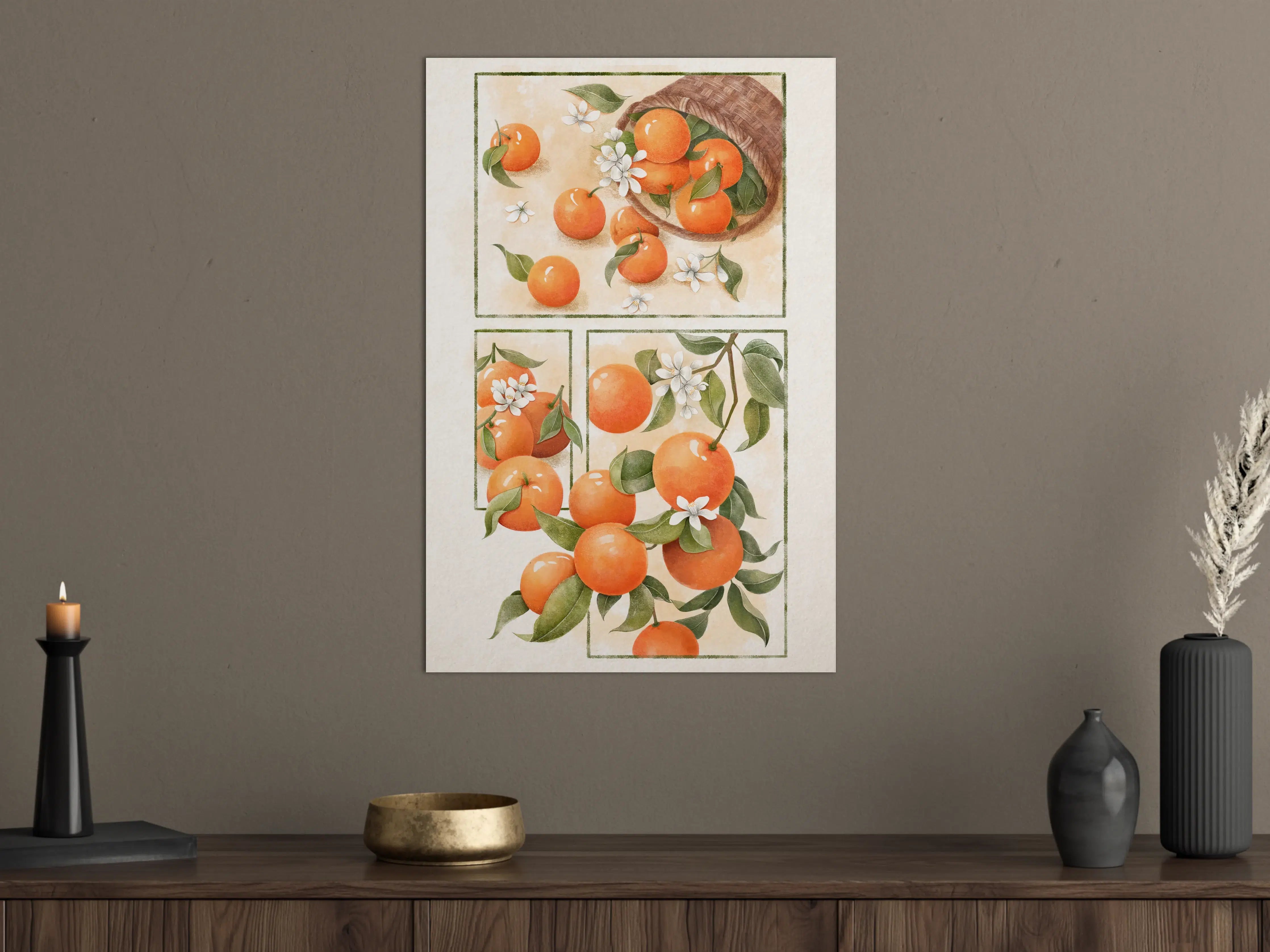 Große Wandbilder - Zitrusfrüchte Stillleben Kunst
