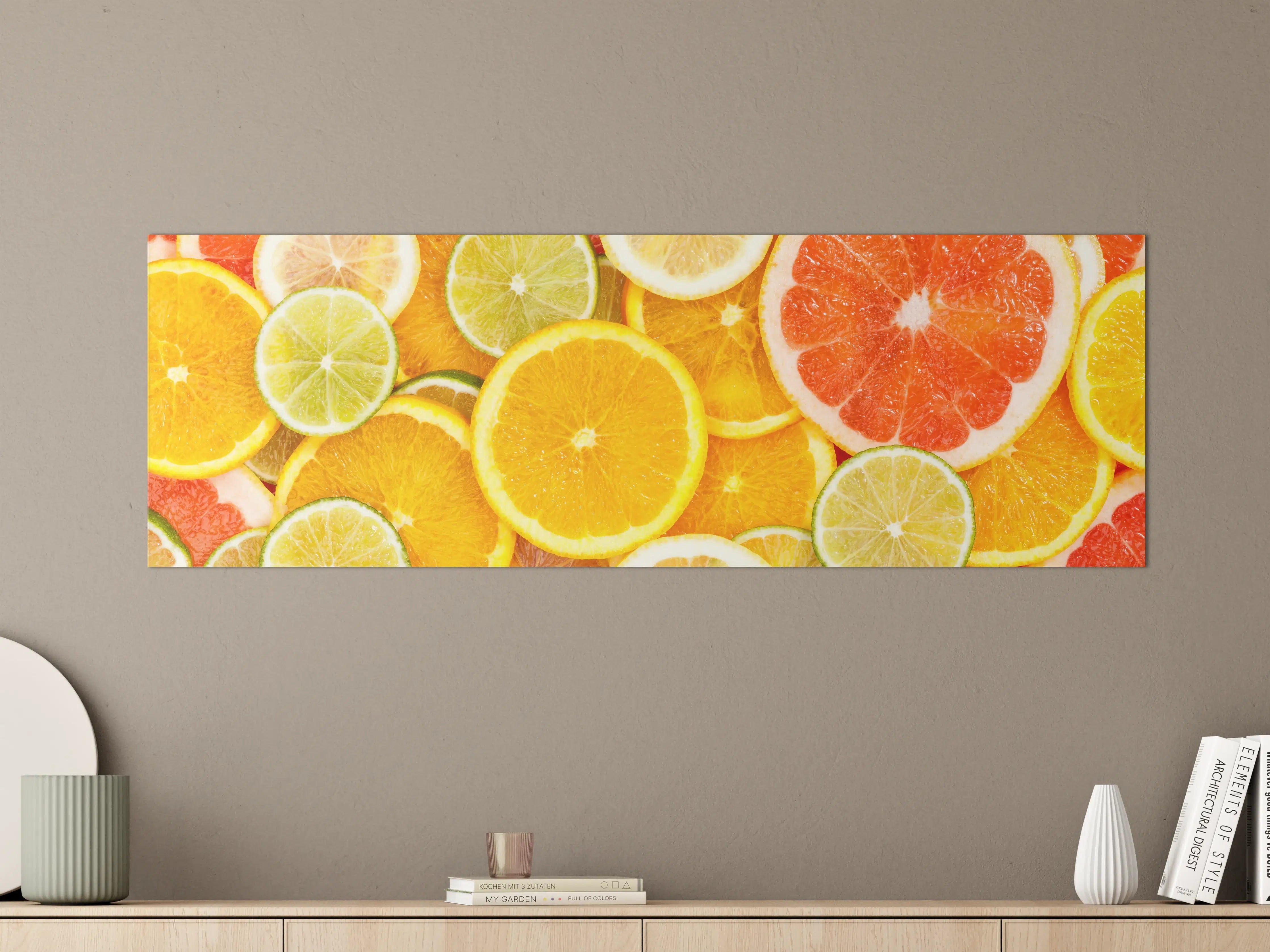 Große Wandbilder - Zitrusmix Orange Gelb Grün