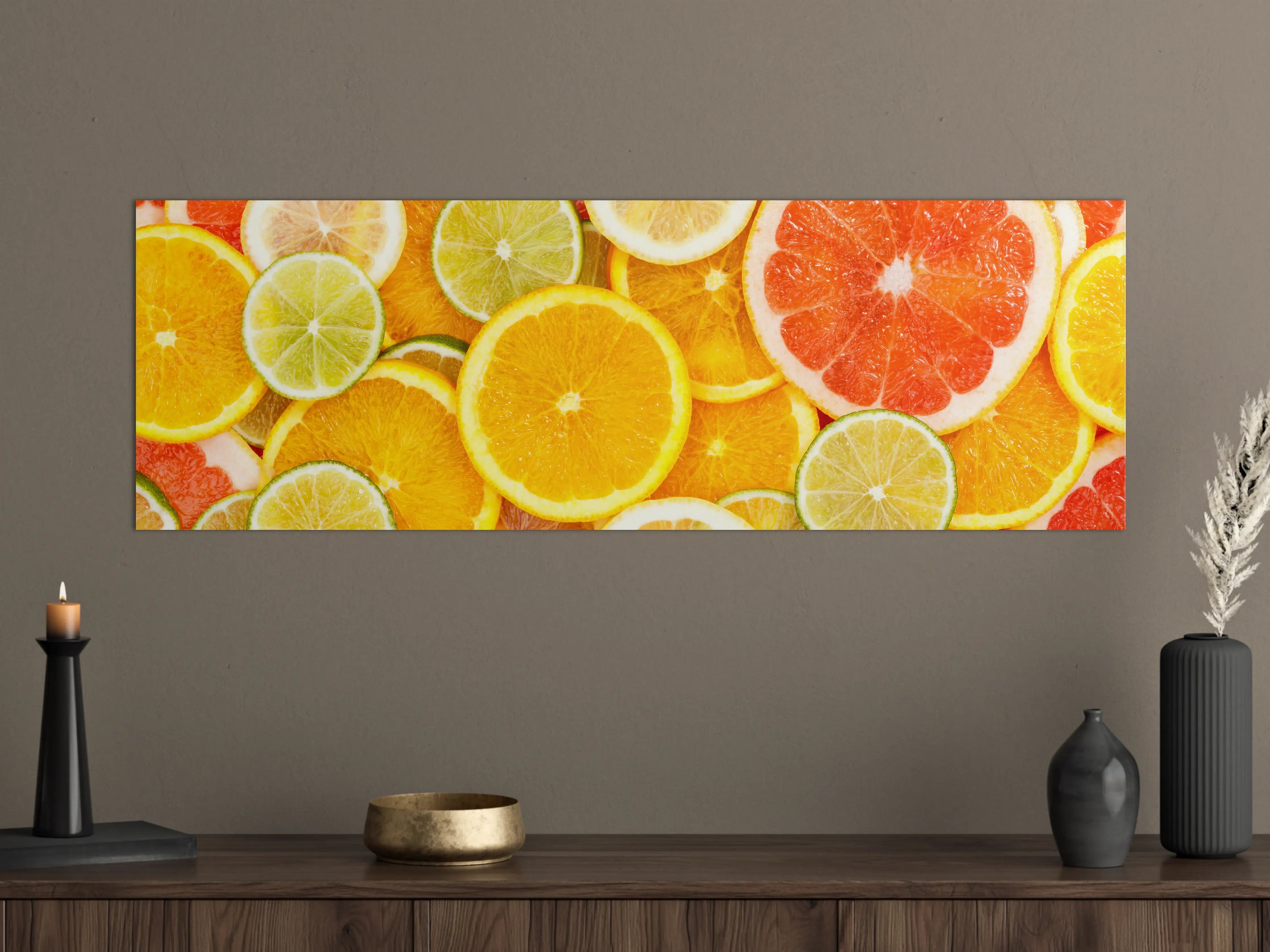 Große Wandbilder - Zitrusmix Orange Gelb Grün