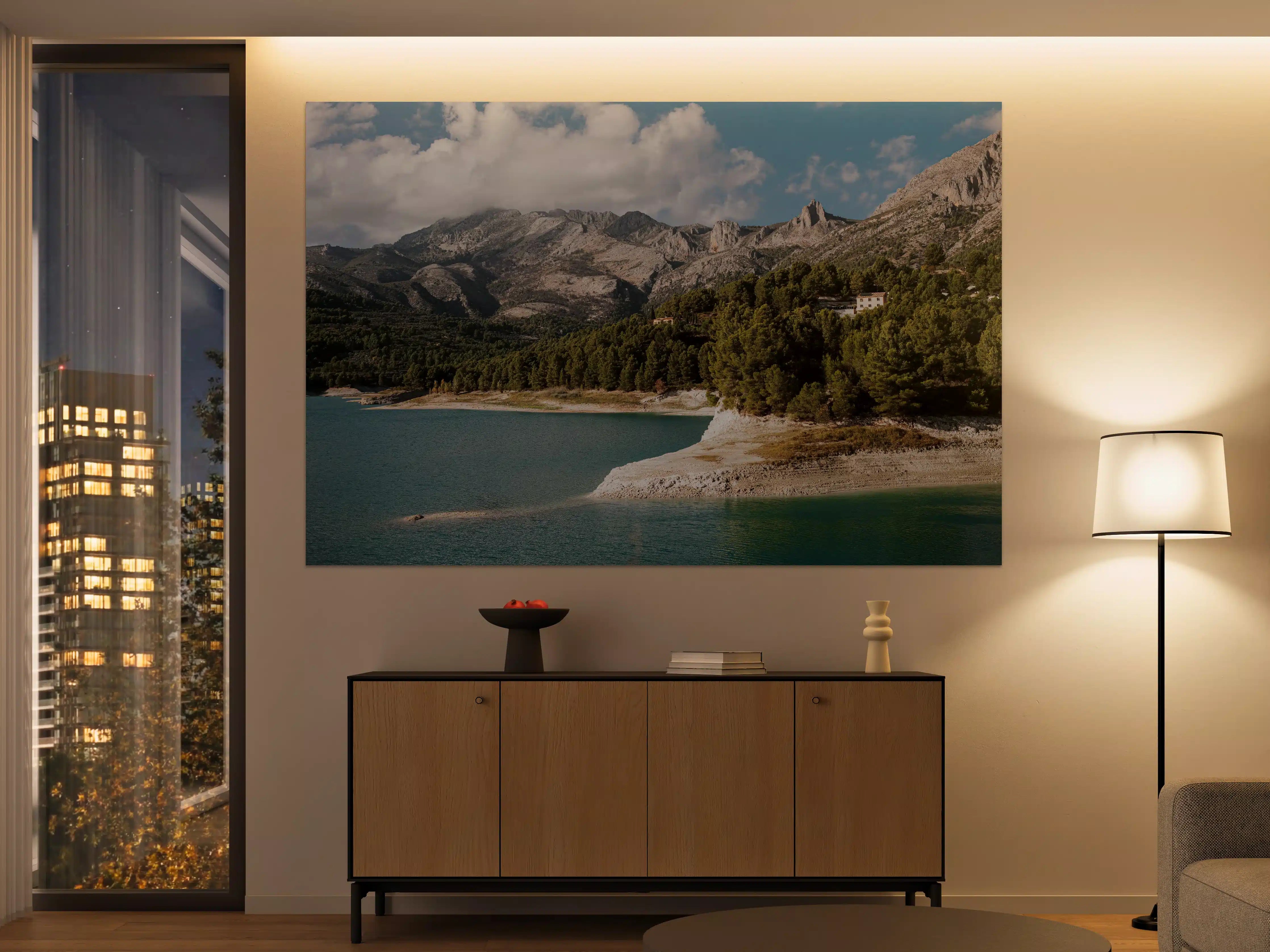 Große Wandbilder - "Moderne Blumenmuster Leinwandbild, Schwarz-Weiß, 60x90 cm"