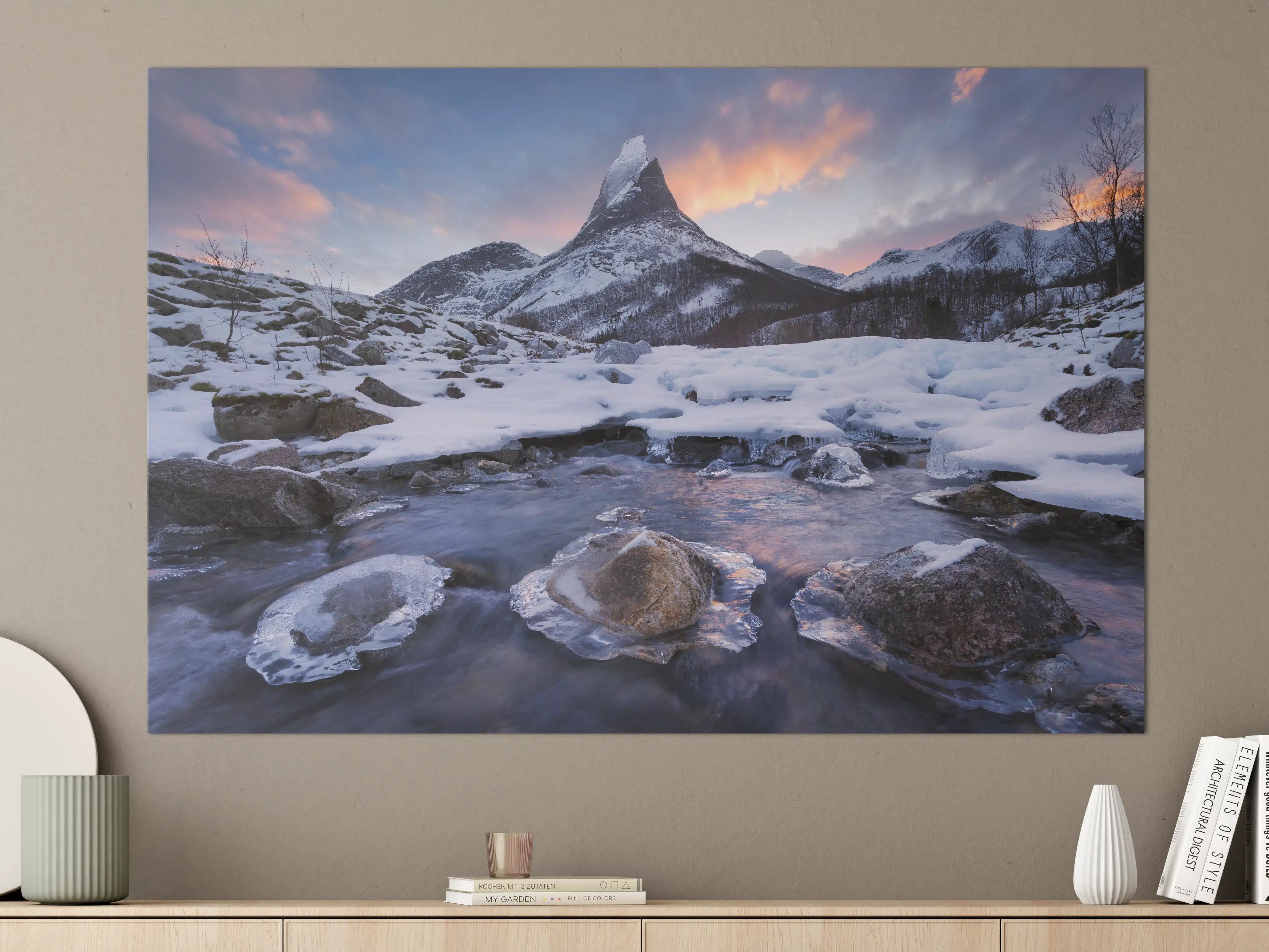 Große Wandbilder - "Moderne Grau-Weiße Marmorstruktur - Wandbild Kunstdruck"