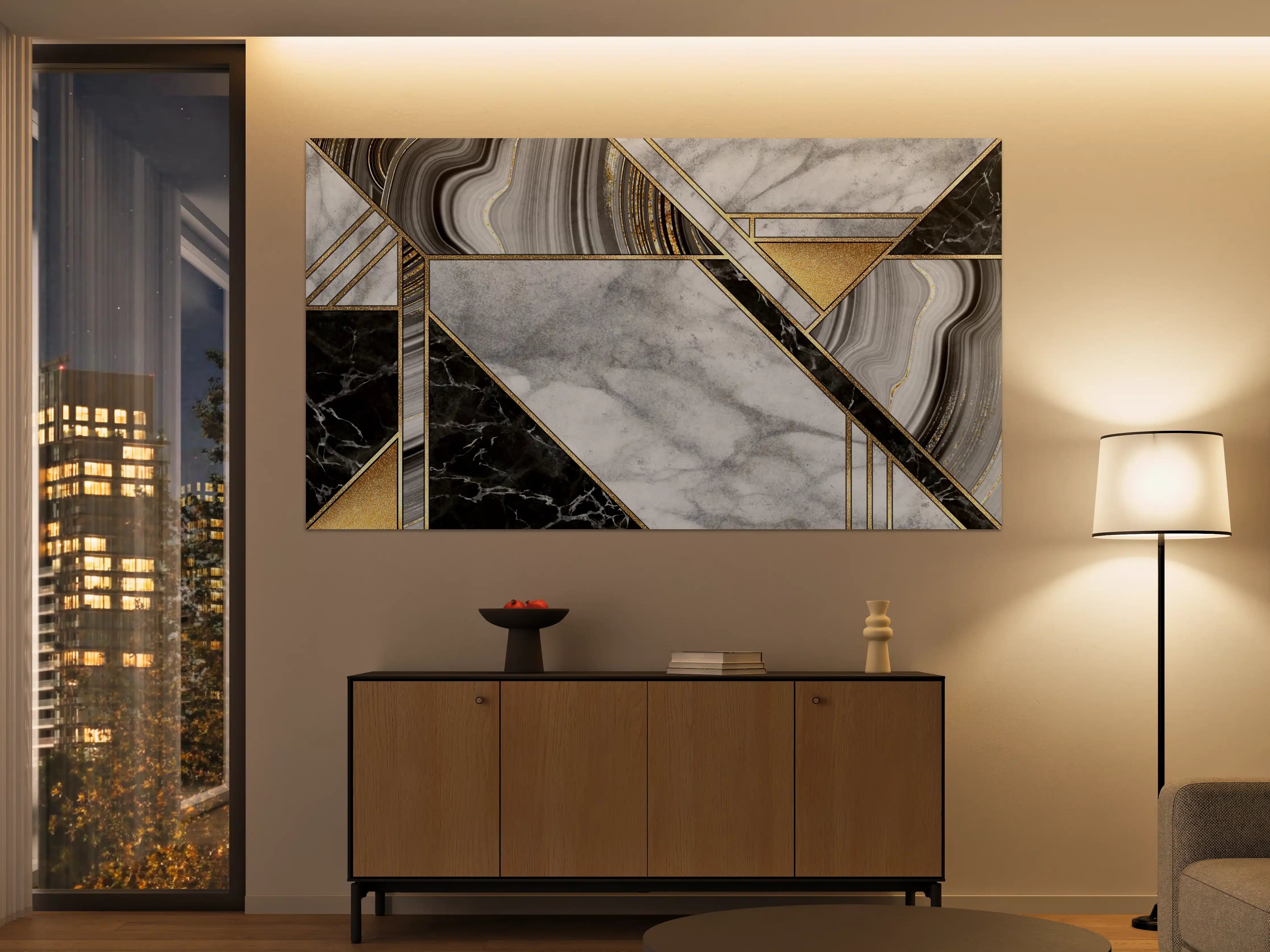 Große Wandbilder - abstrakter Art Deco Hintergrund