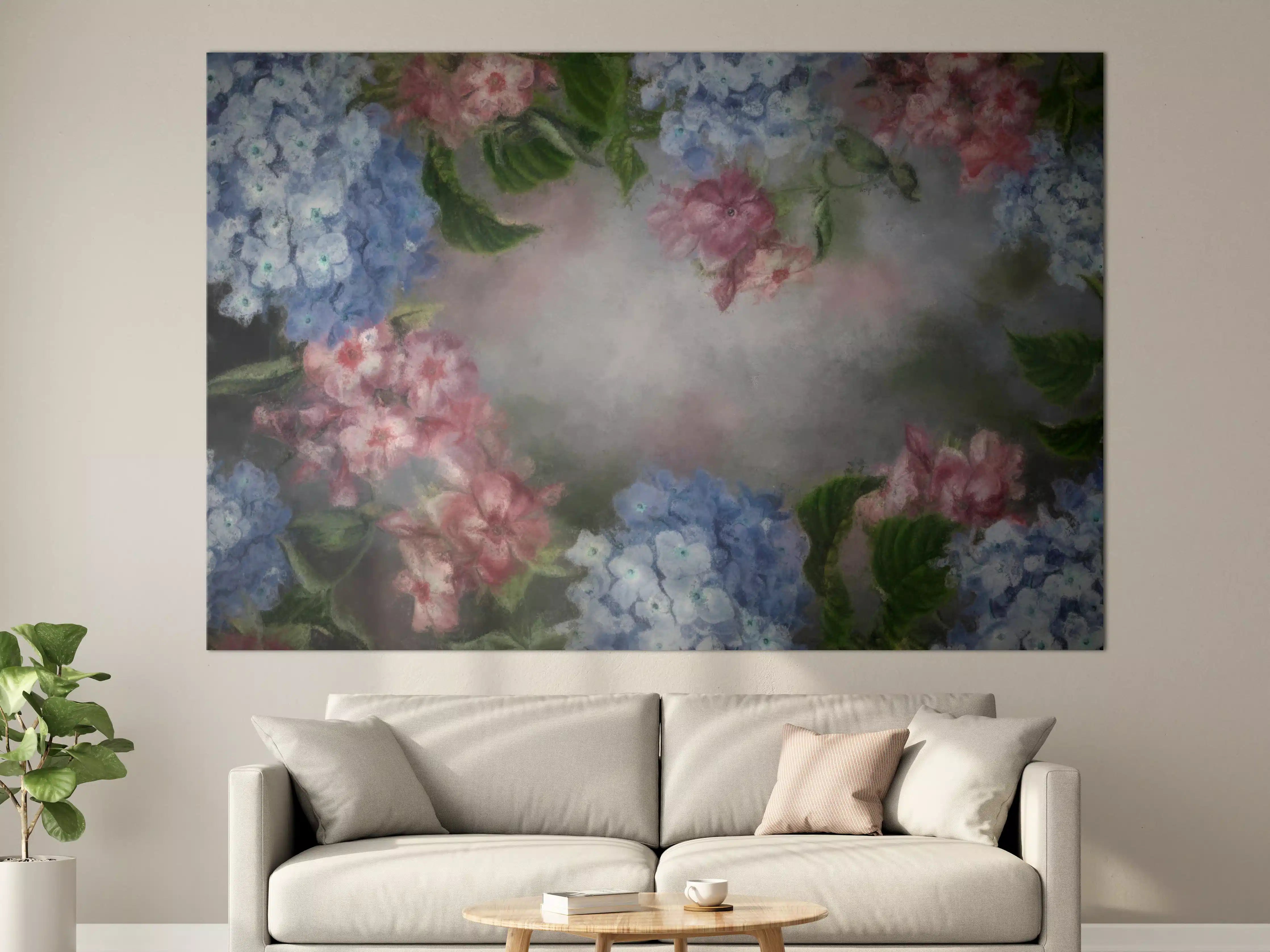 Große Wandbilder - antiquarisches Blumengemälde