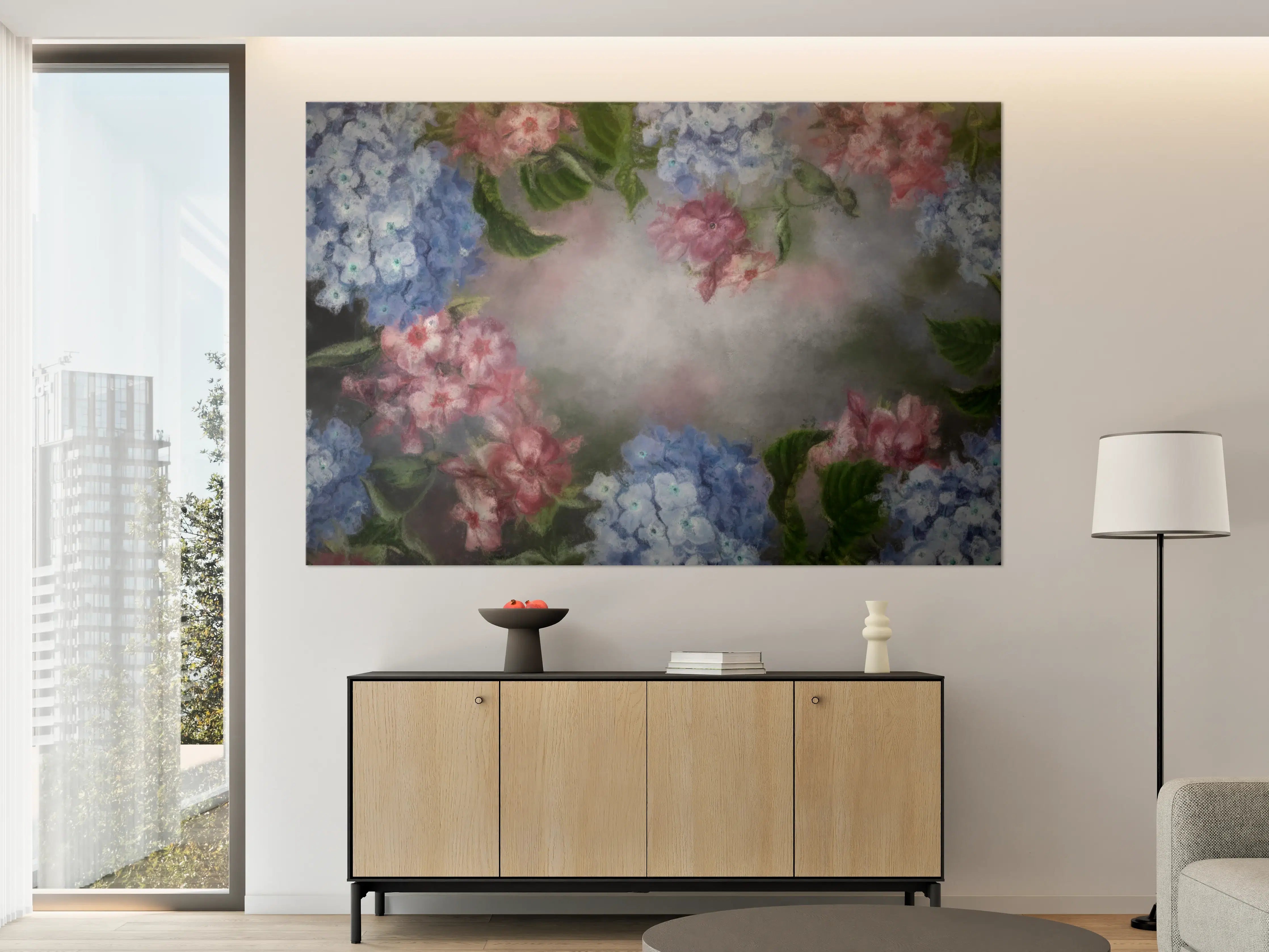 Große Wandbilder - antiquarisches Blumengemälde