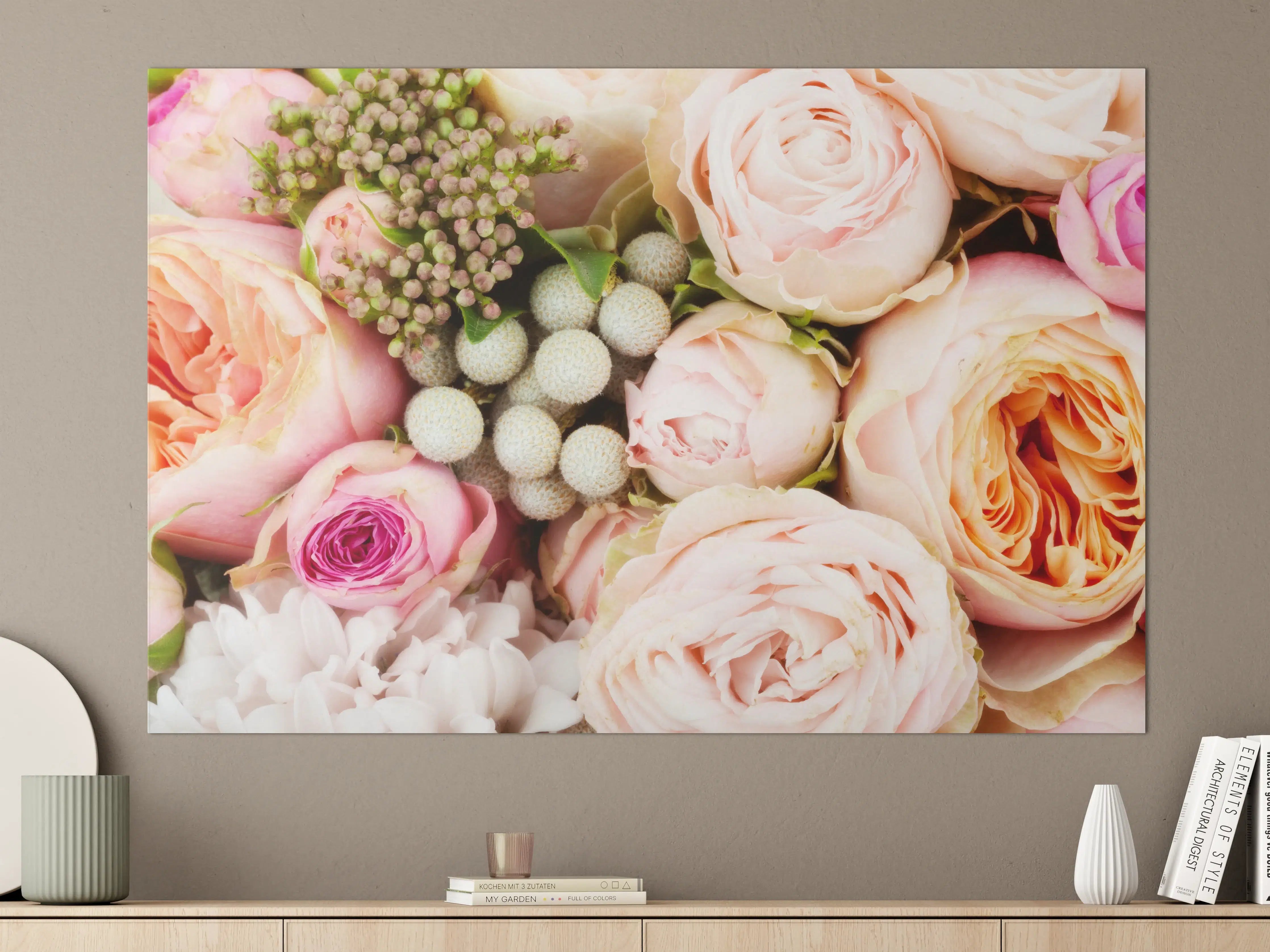 Große Wandbilder - bunter sommerlicher  Blumenstrauß