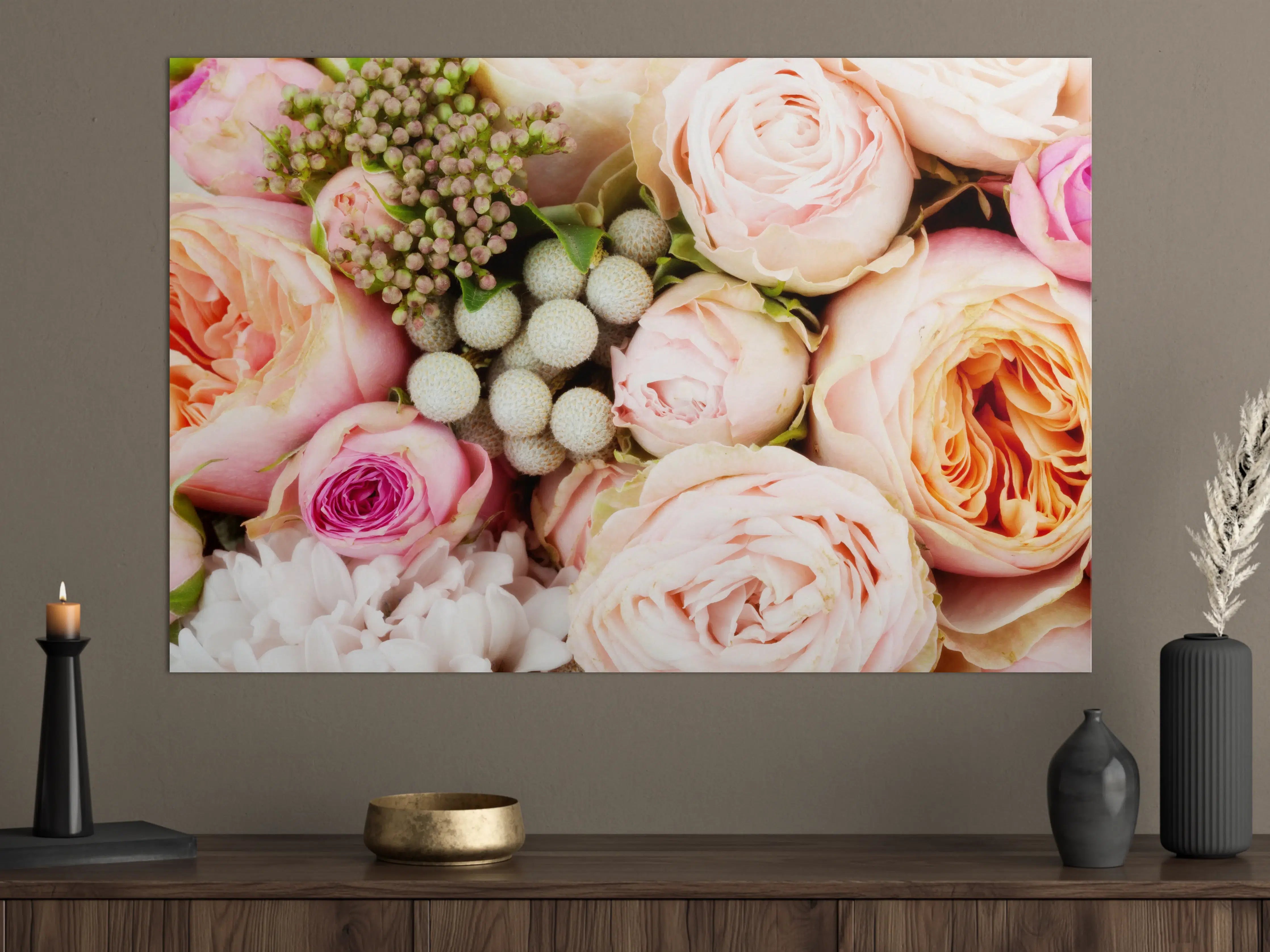 Große Wandbilder - bunter sommerlicher  Blumenstrauß