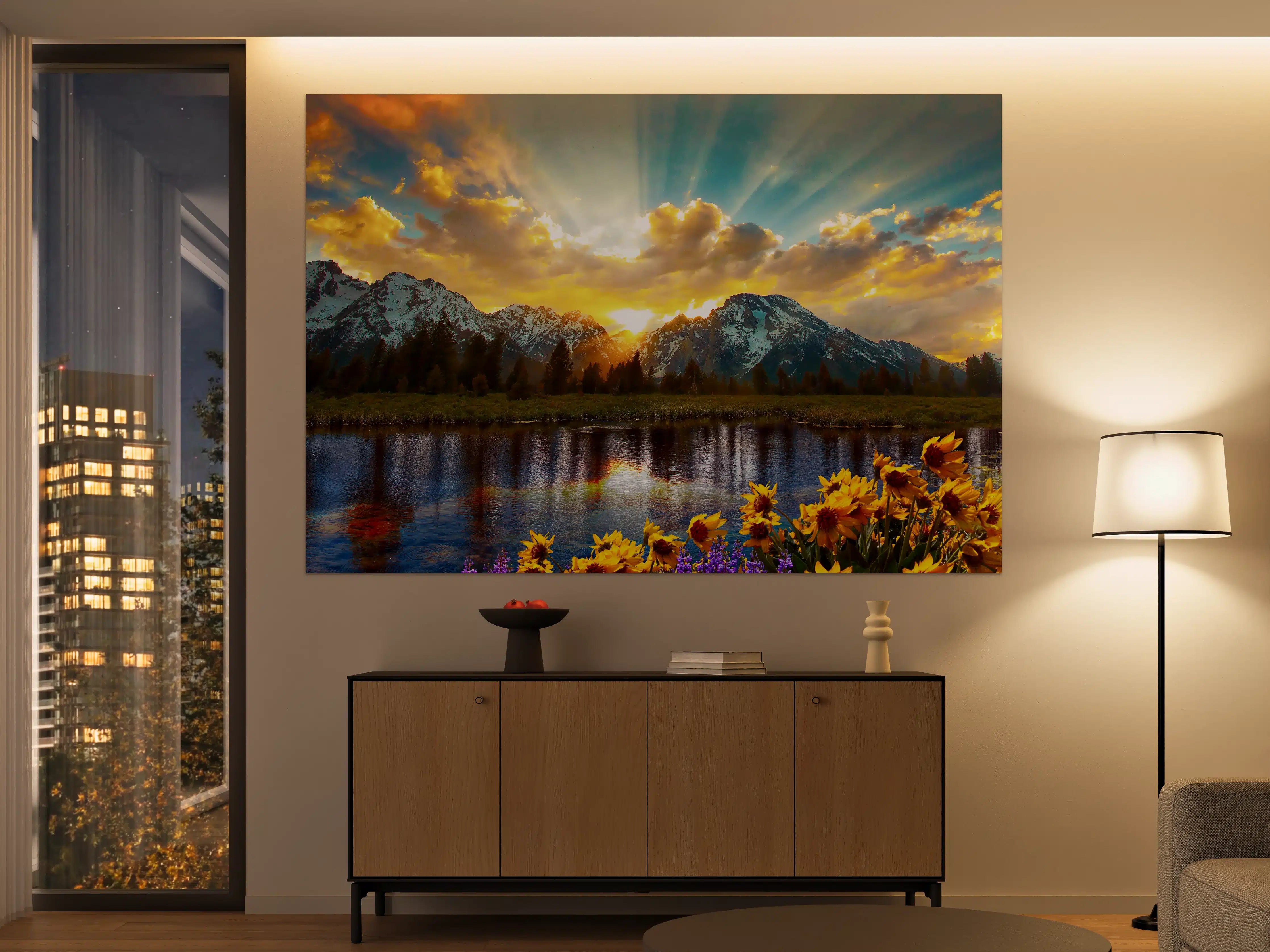 Große Wandbilder - einzigartiges Lichtspiel im Grand Teton